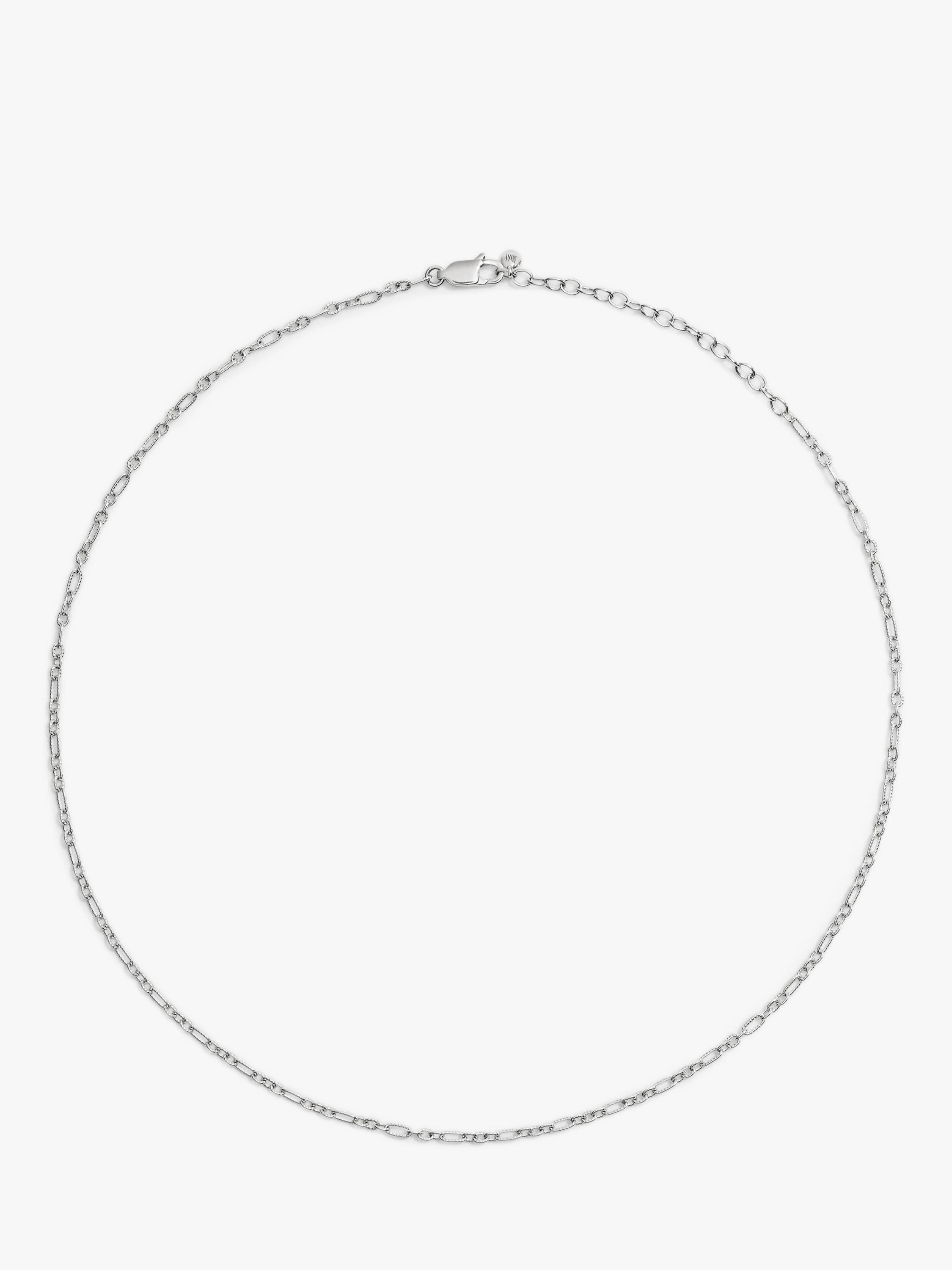 Monica Vinader textured link chain necklace silver - British product