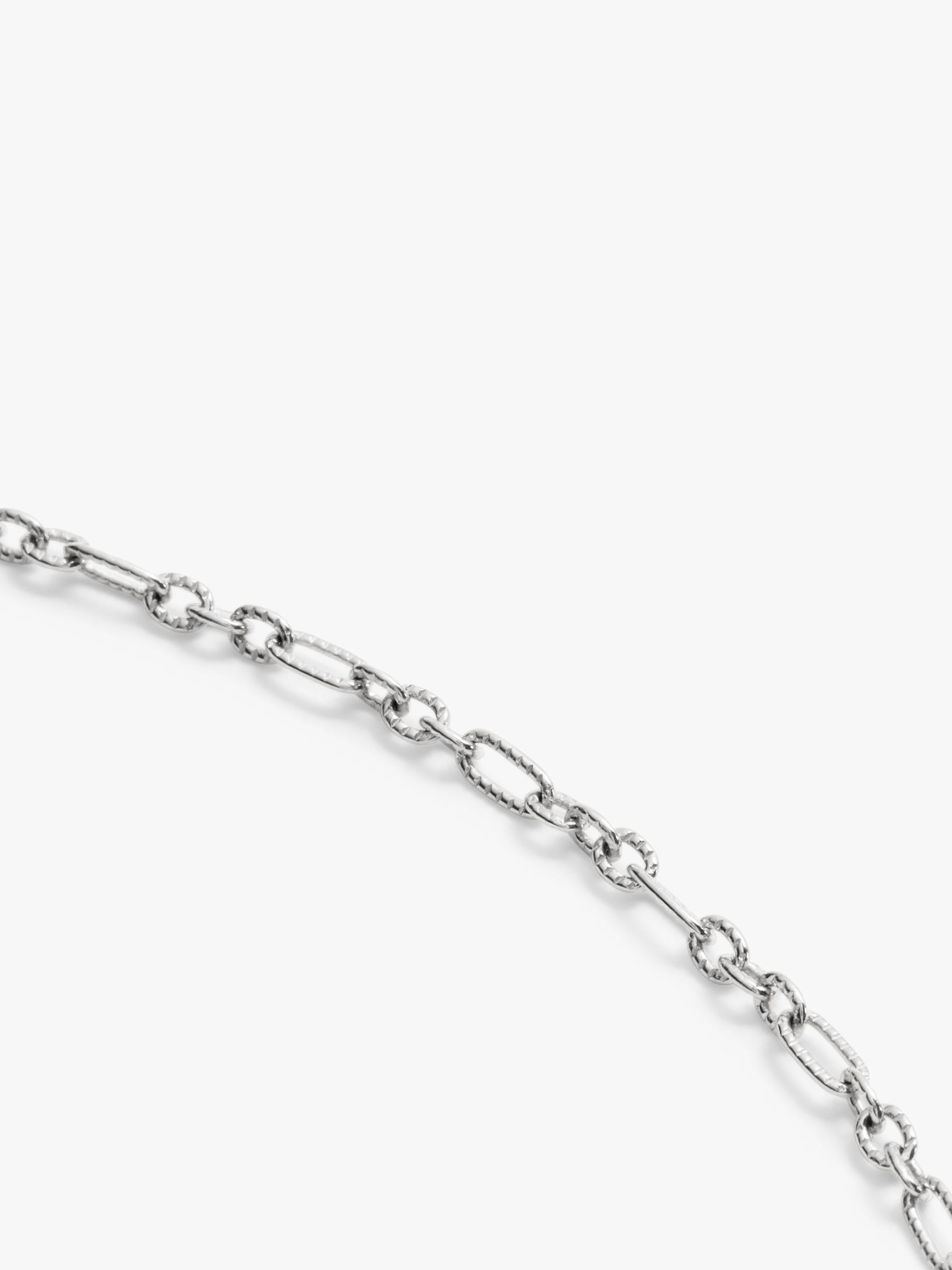 Monica Vinader textured link chain necklace silver - British product
