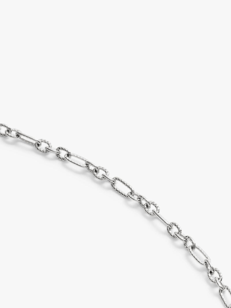 Monica Vinader textured link chain necklace silver - British product