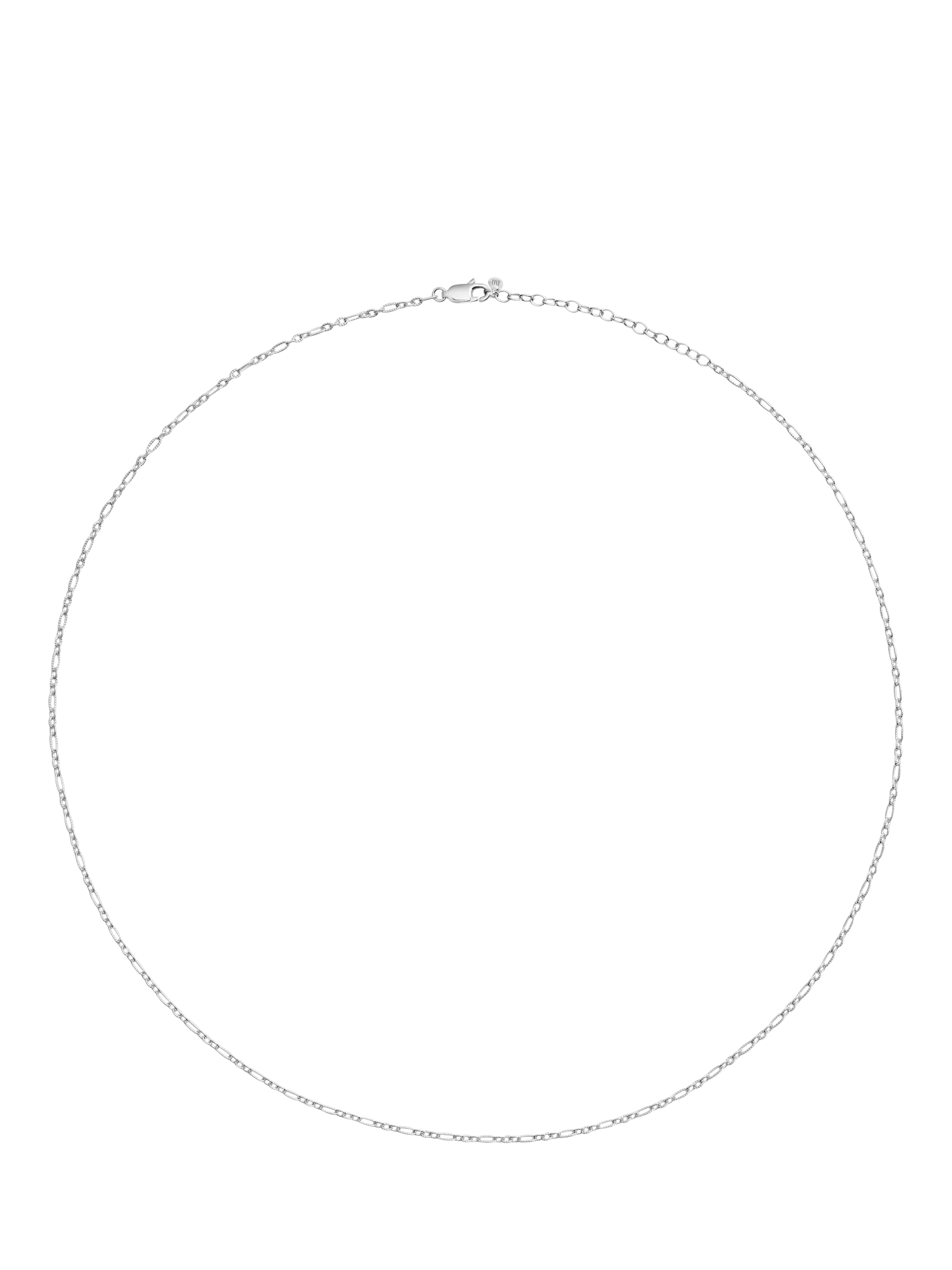 Monica Vinader Textured Link Chain Necklace Silver