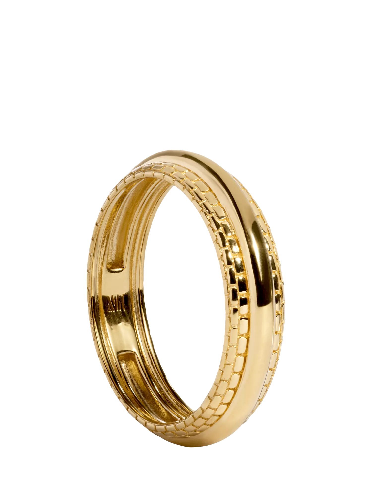 Monica Vinader Heirloom Textured Ring Gold