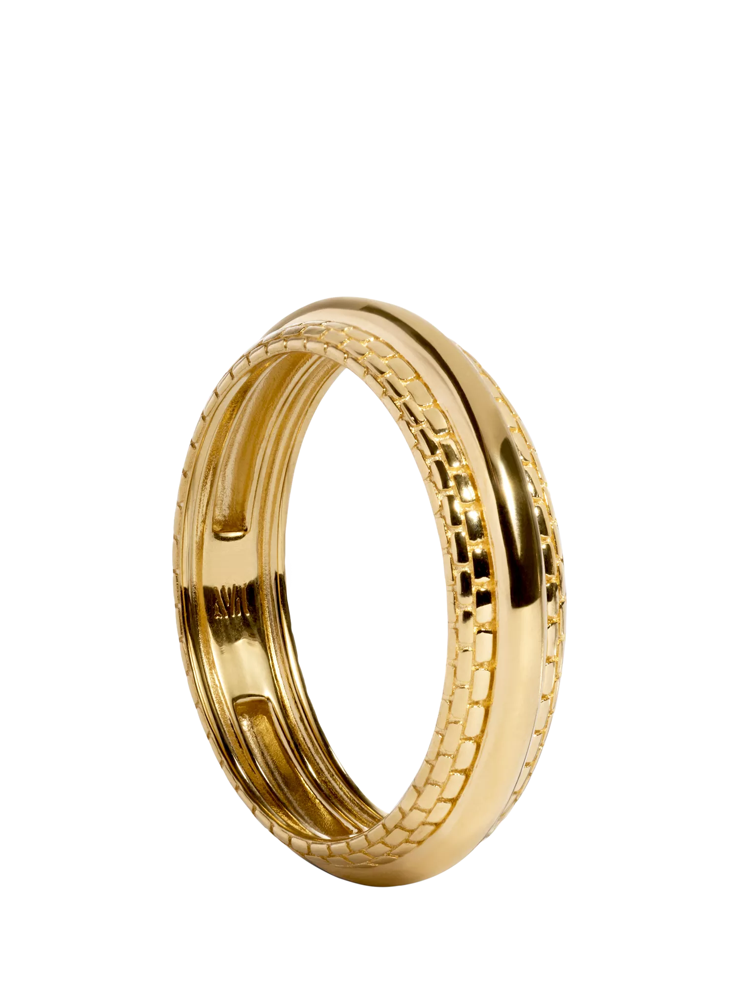 Monica Vinader Heirloom Textured Ring Gold