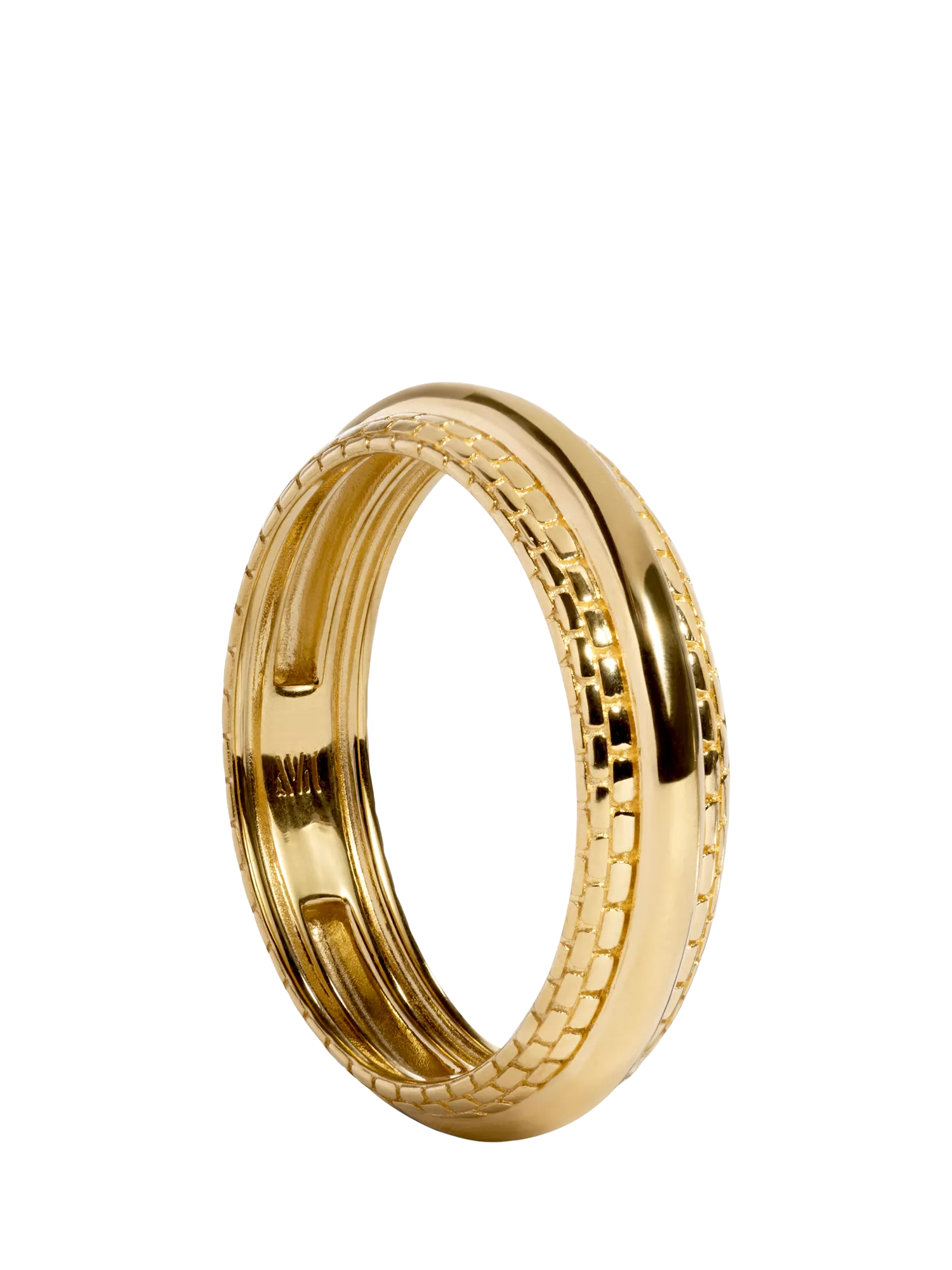 Monica Vinader Heirloom Textured Ring Gold