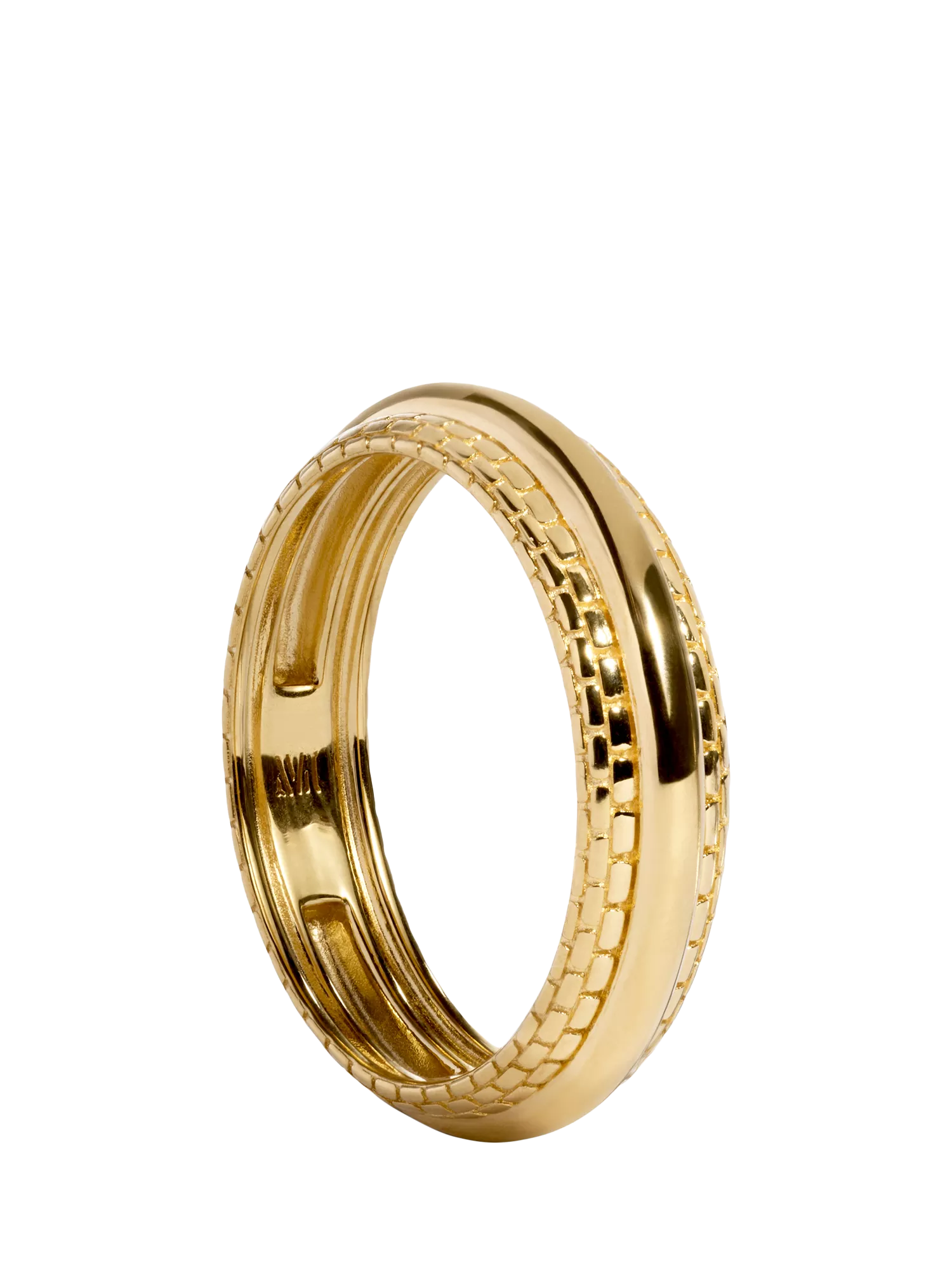 Monica Vinader Heirloom Textured Ring Gold