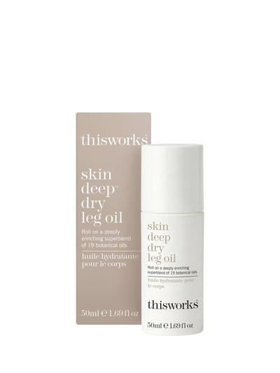 John Lewis This Works Skin Deep Dry Leg Oil Roll-On Body Oil 50ml- Buy online at McGrocer