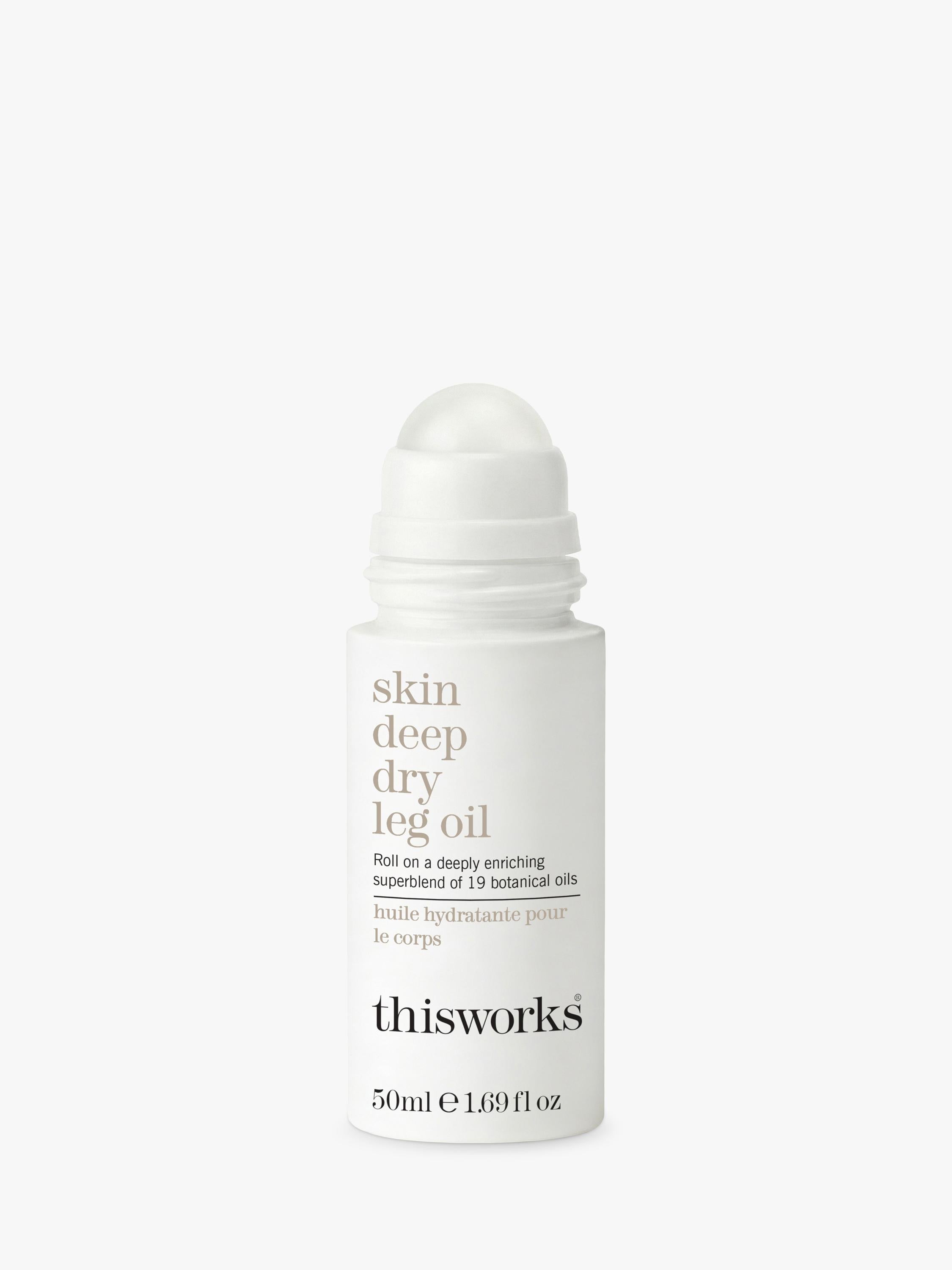 This Works Skin Deep Dry Leg Oil Roll-On 50ml - British product