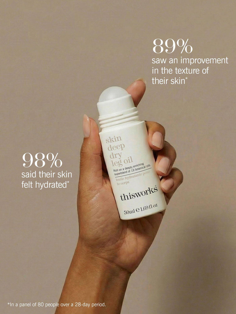 This Works Skin Deep Dry Leg Oil Roll-On 50ml - British product