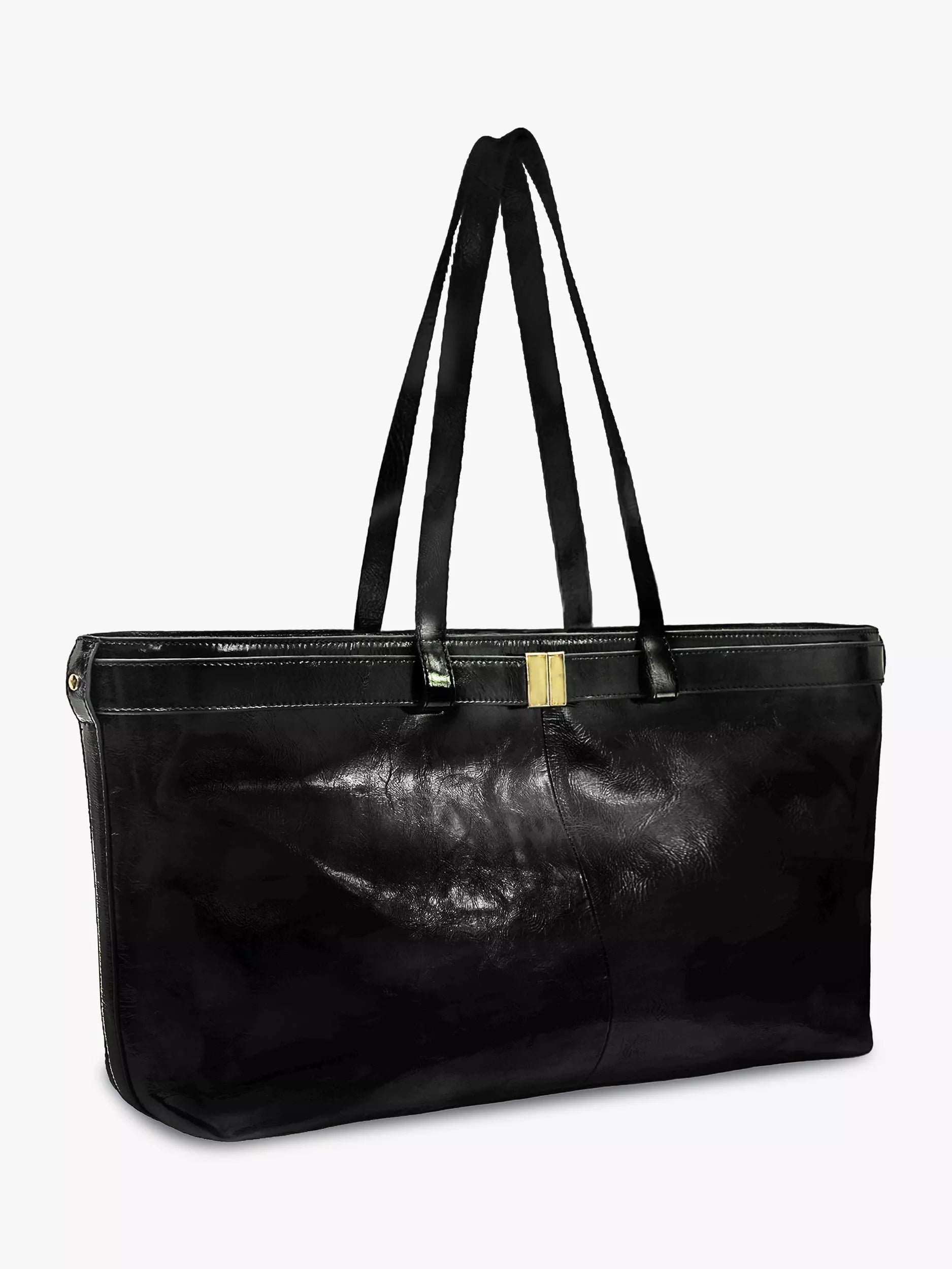Apatchy London Esme leather handbag black, imported from the UK