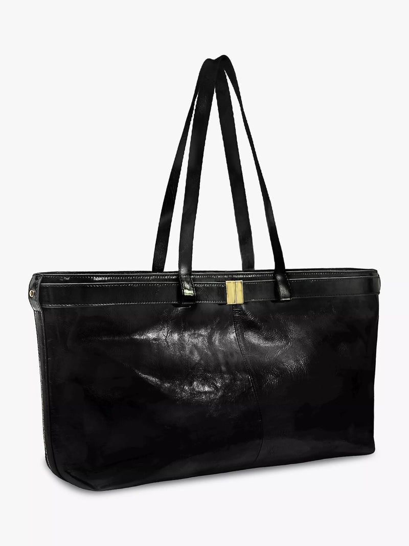 Apatchy London Esme leather handbag black, imported from the UK