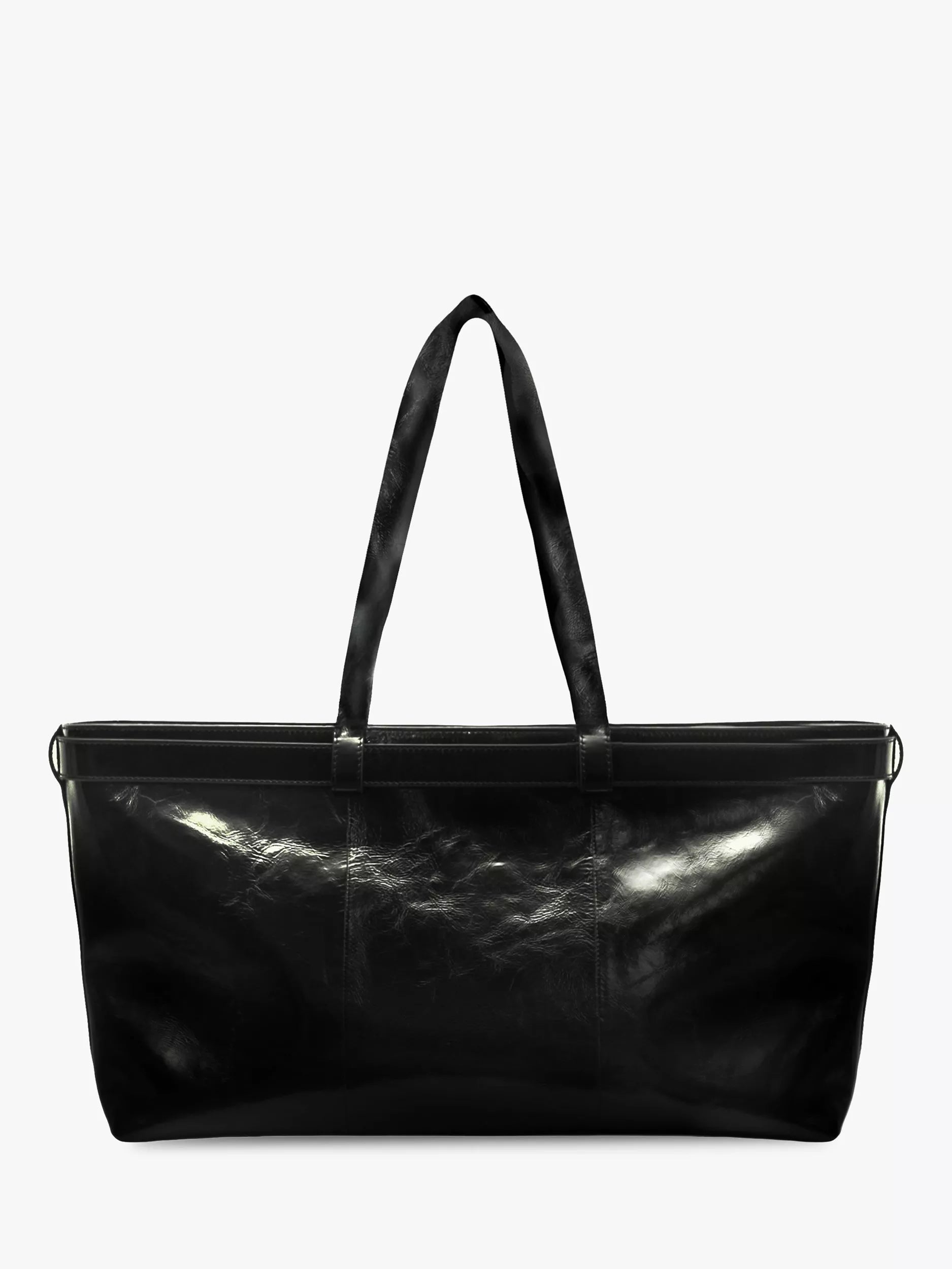 Apatchy London Esme leather handbag black, imported from the UK