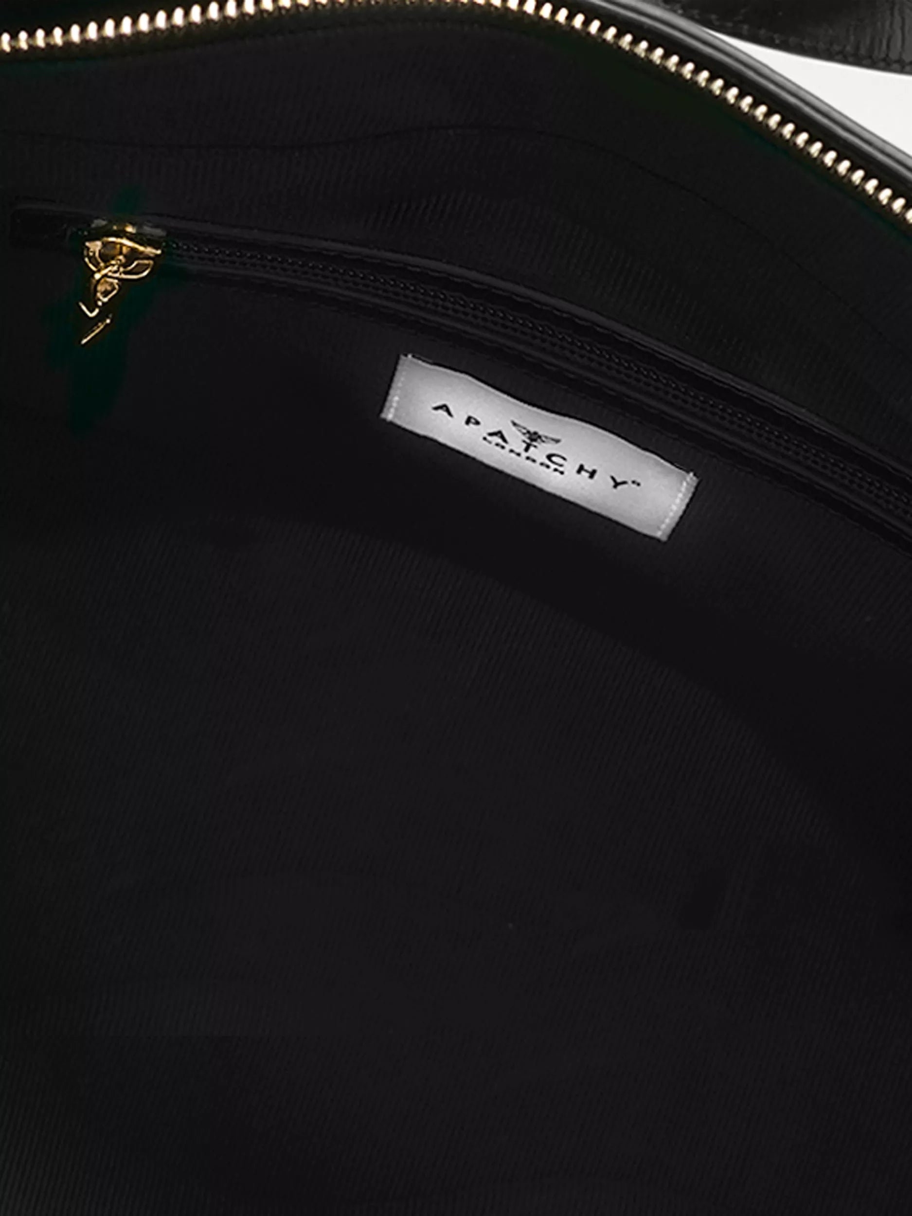 Apatchy London Esme leather handbag black, imported from the UK