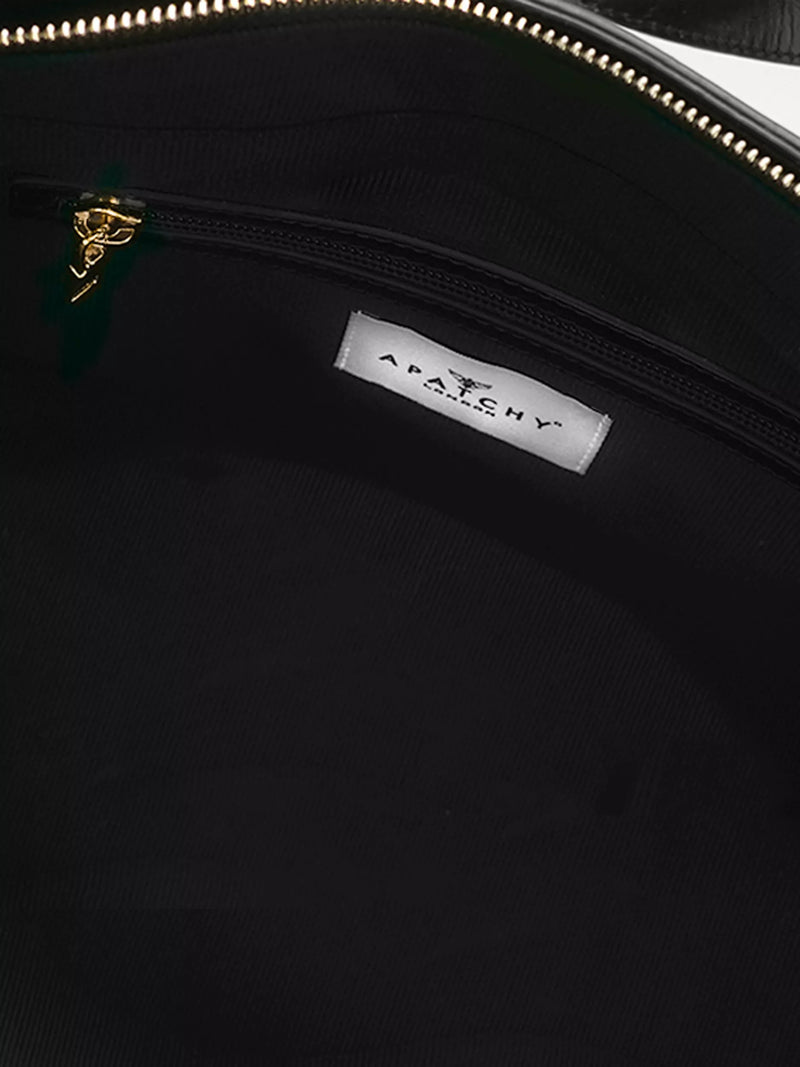 Apatchy London Esme leather handbag black, imported from the UK