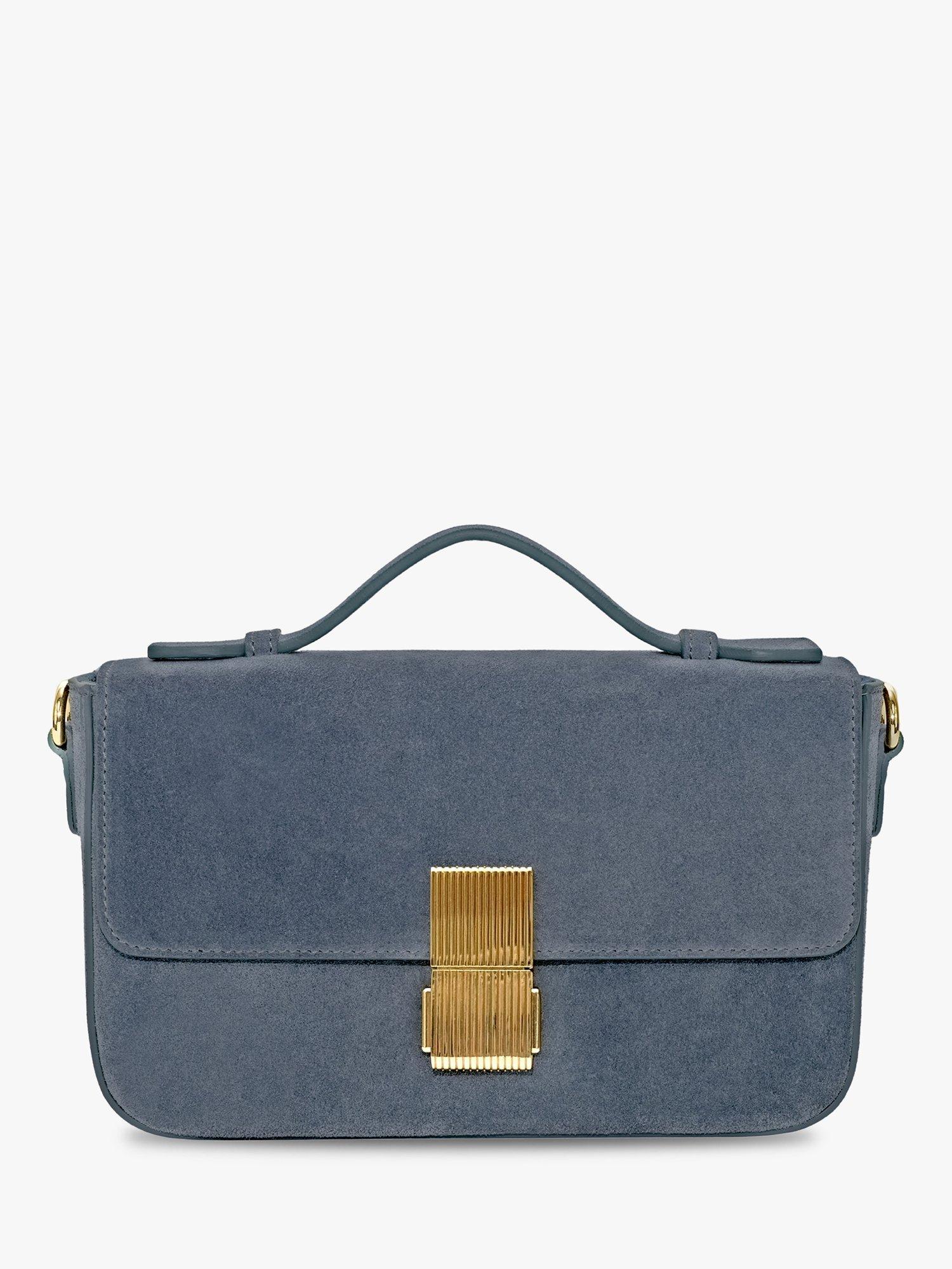 Apatchy London Flora suede top handle bag (British brand)