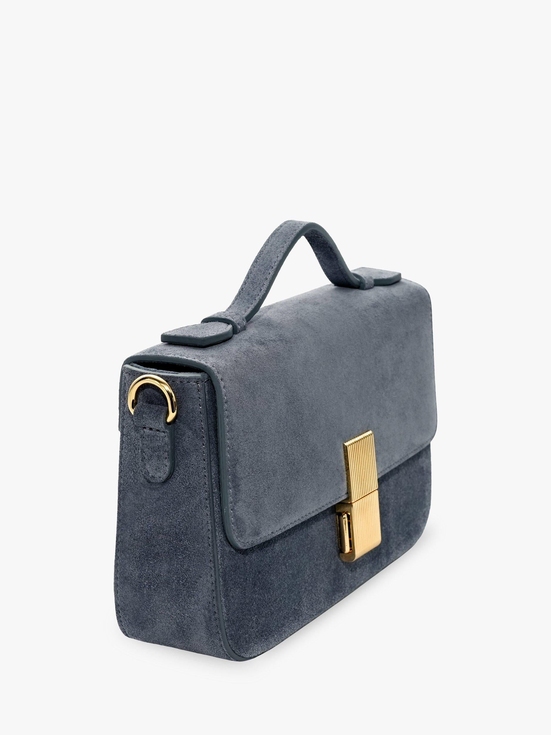 Apatchy London Flora suede top handle bag (British brand)