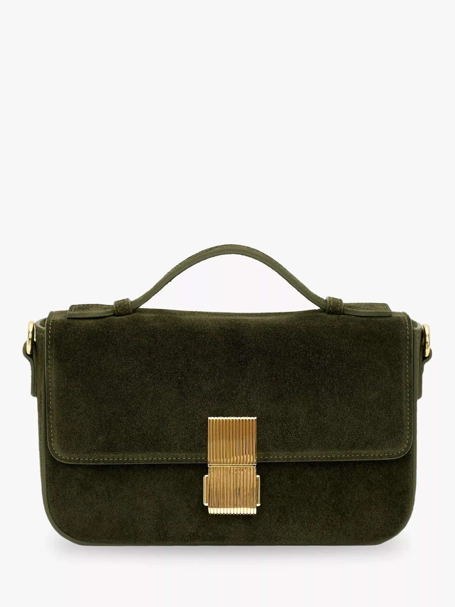 Apatchy London Flora suede top handle bag (British brand)