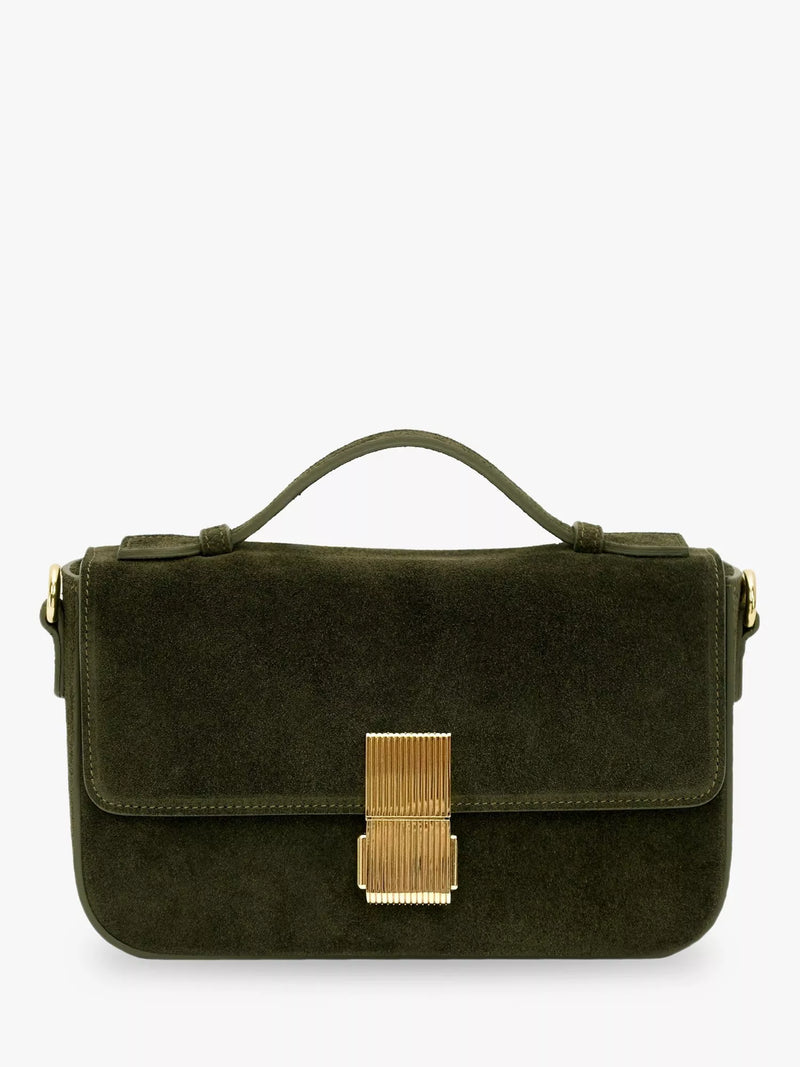 Apatchy London Flora suede top handle bag (British brand)