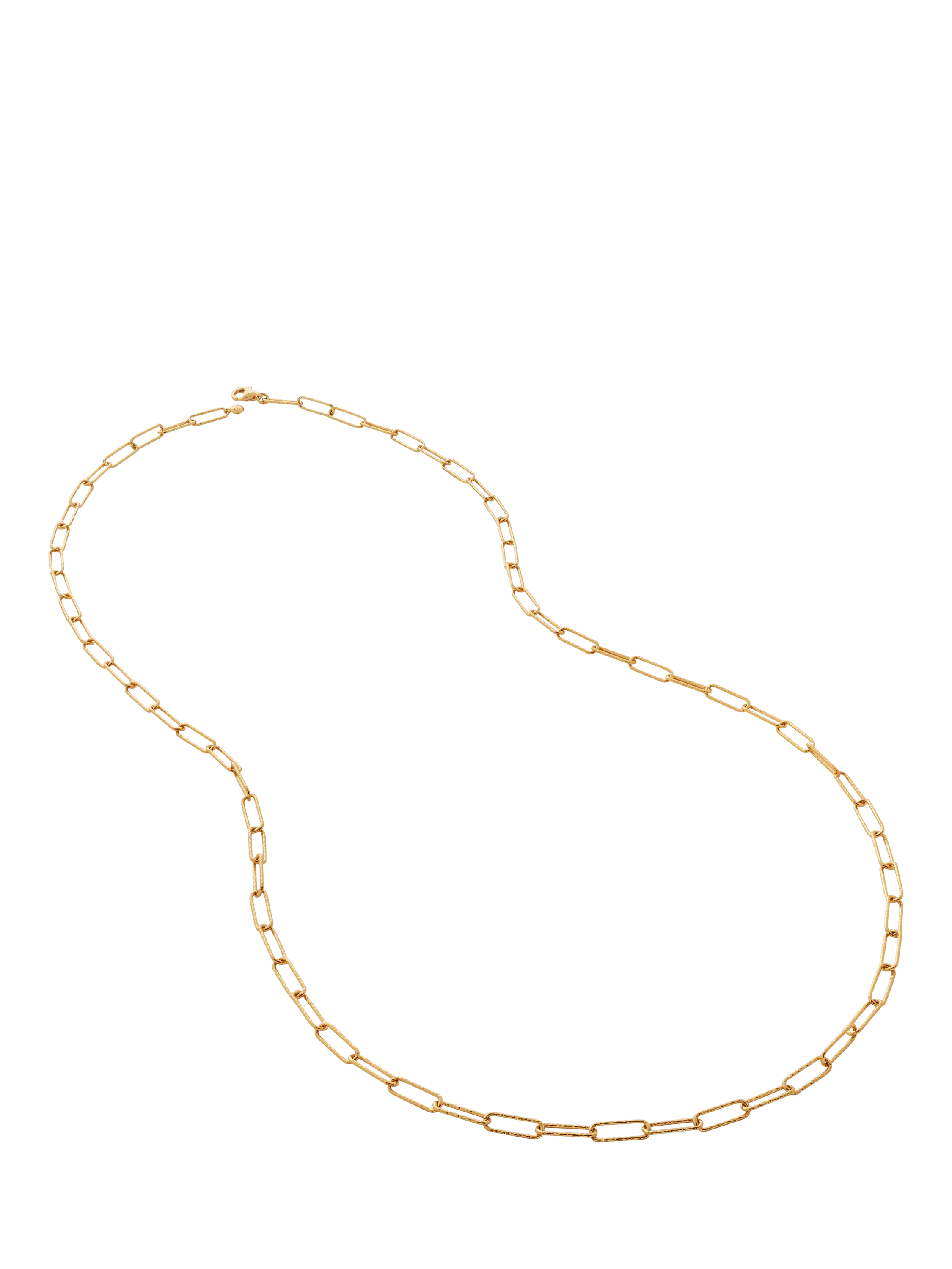 Monica Vinader Alta Textured Chain Necklace, Gold