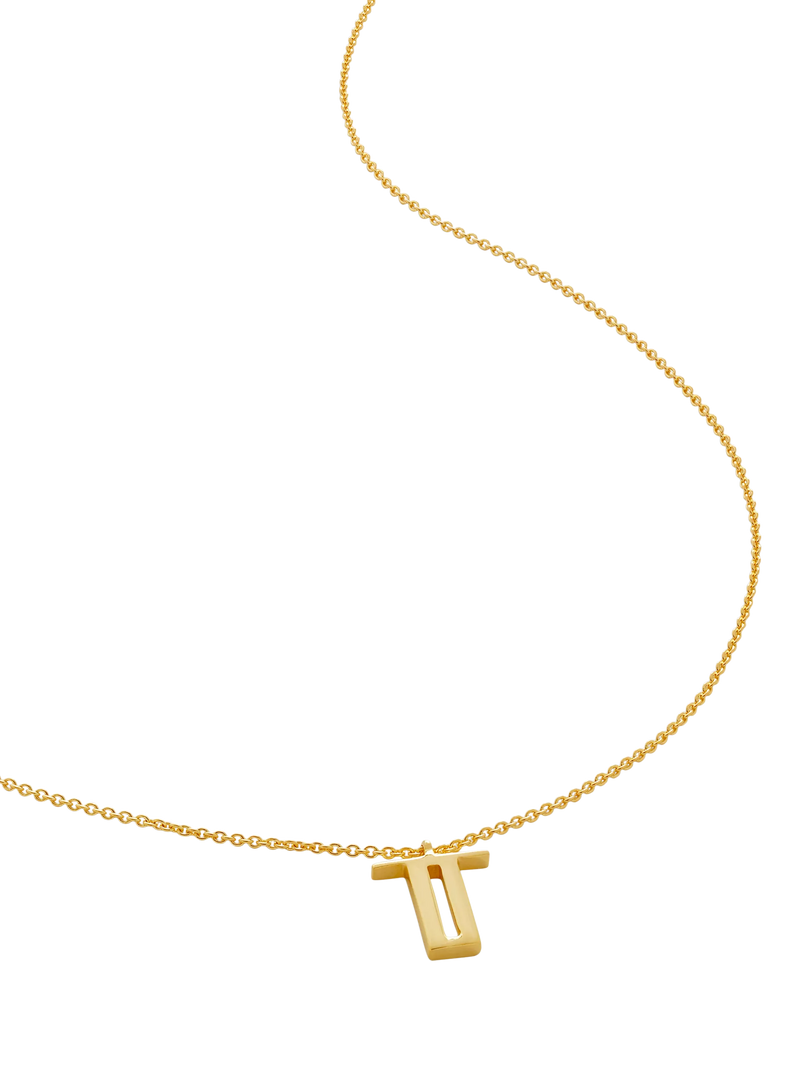 Monica Vinader Initial Chain Necklace, Gold, T