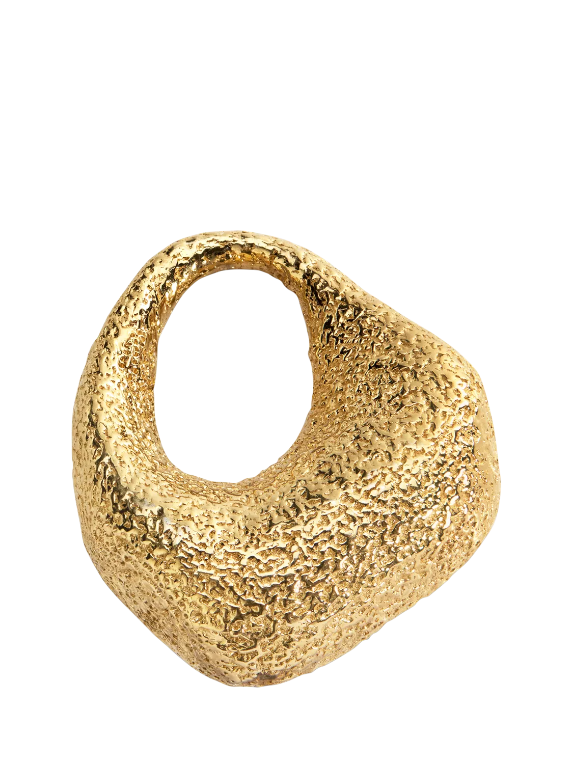 Monica Vinader gold textured pendant charm (British brand)
