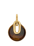 Monica Vinader tiger's eye pendant charm, gold vermeil - British product