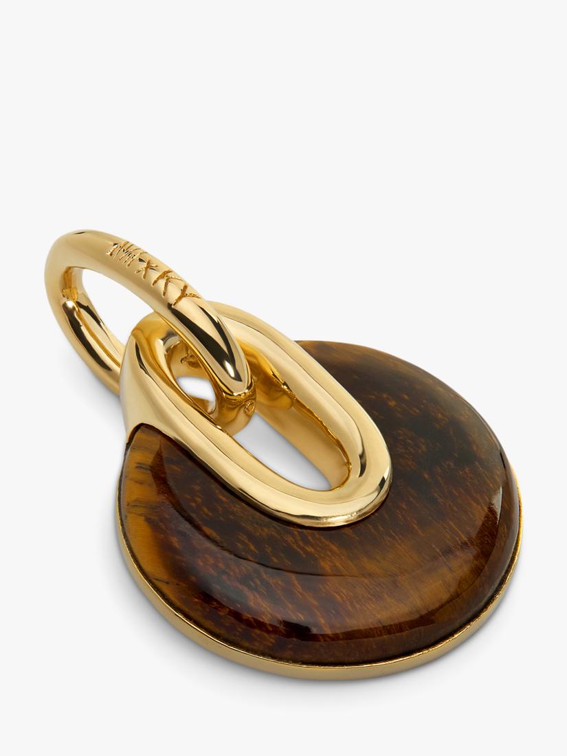 Monica Vinader tiger's eye pendant charm, gold vermeil - British product
