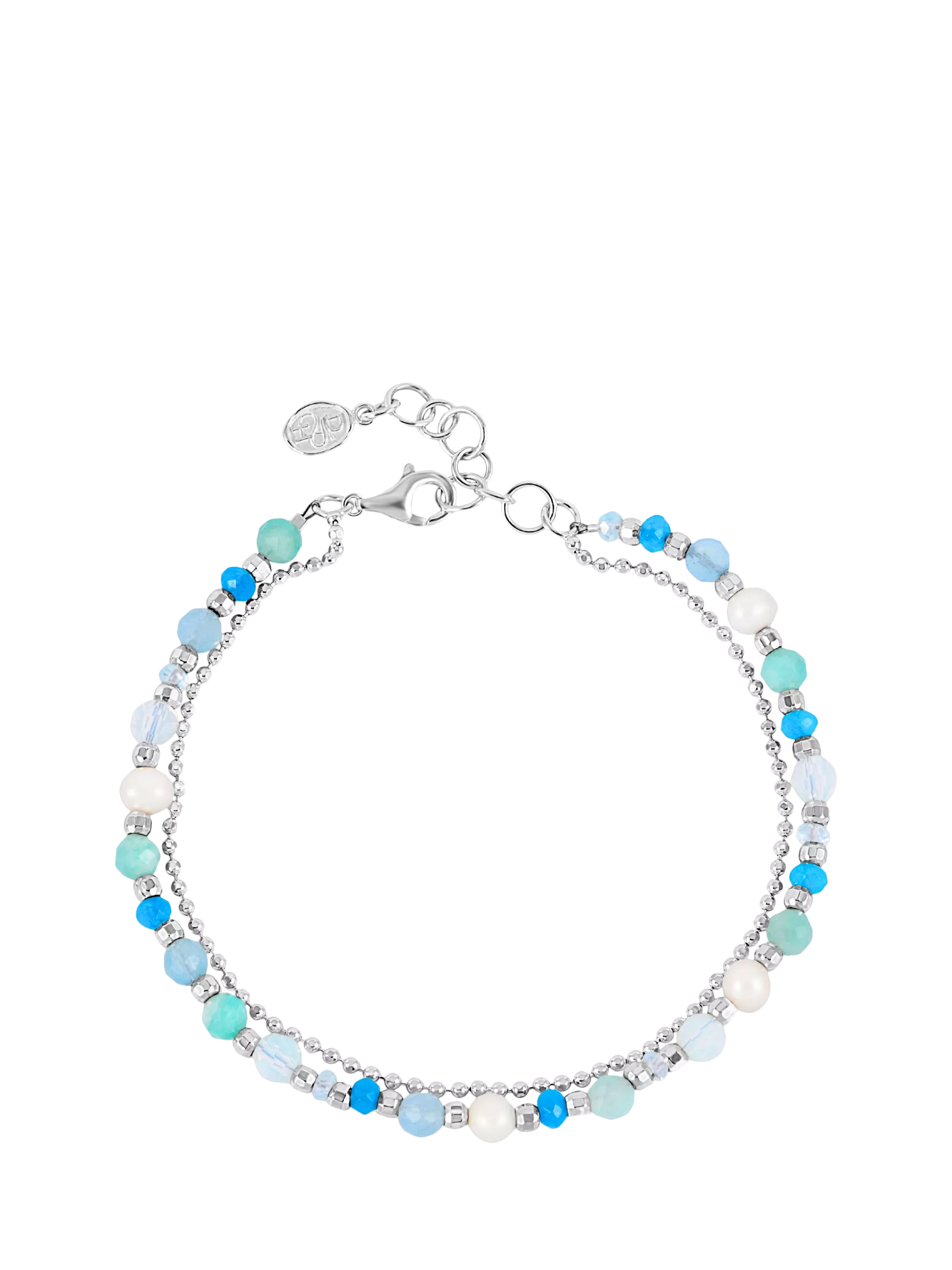Dower & Hall sterling silver Orissa gemstone bracelet - British product