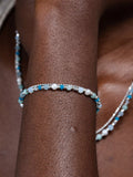 Dower & Hall sterling silver Orissa gemstone bracelet - British product