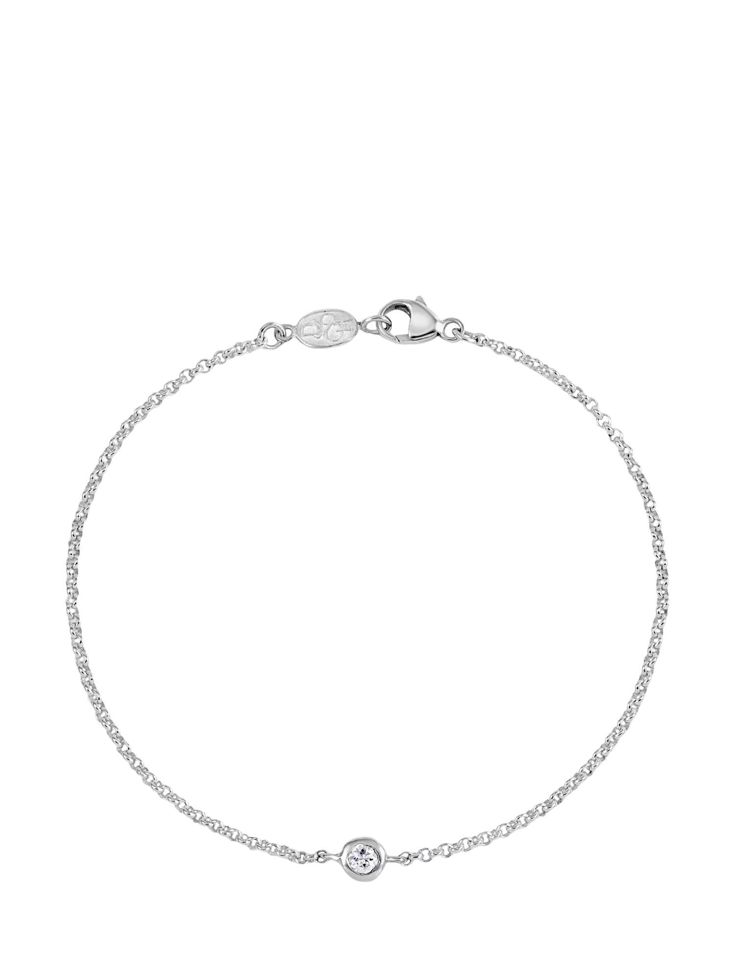 Dower & Hall Dewdrop sapphire chain bracelet silver, UK version