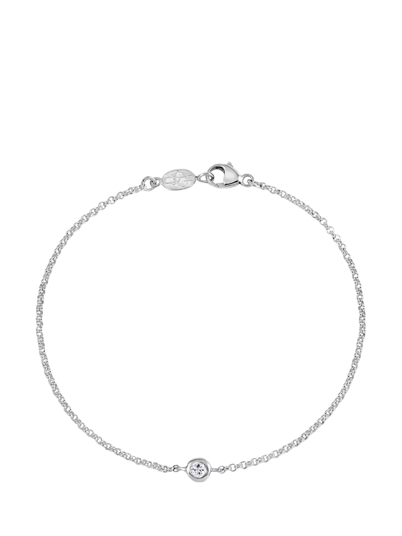 Dower & Hall Dewdrop sapphire chain bracelet silver, UK version