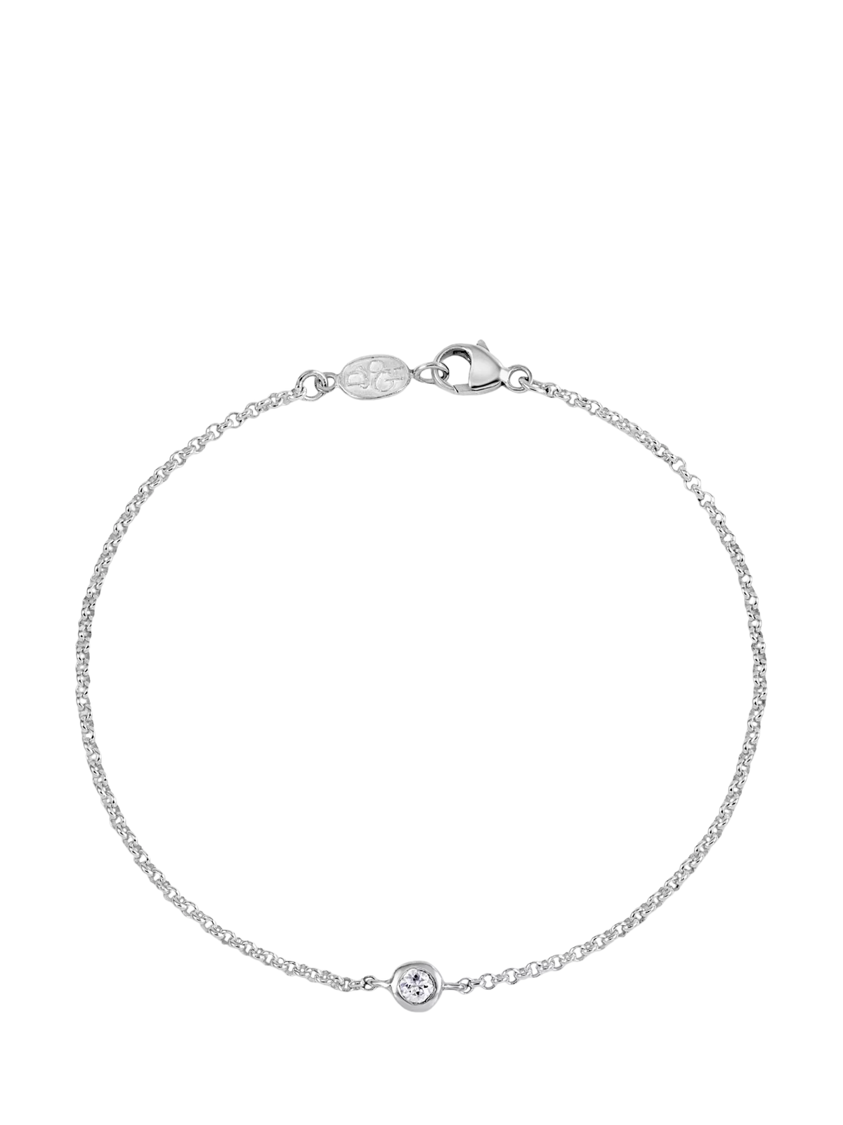Dower & Hall Dewdrop sapphire chain bracelet silver, UK version