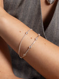 Dower & Hall Dewdrop sapphire chain bracelet silver, UK version