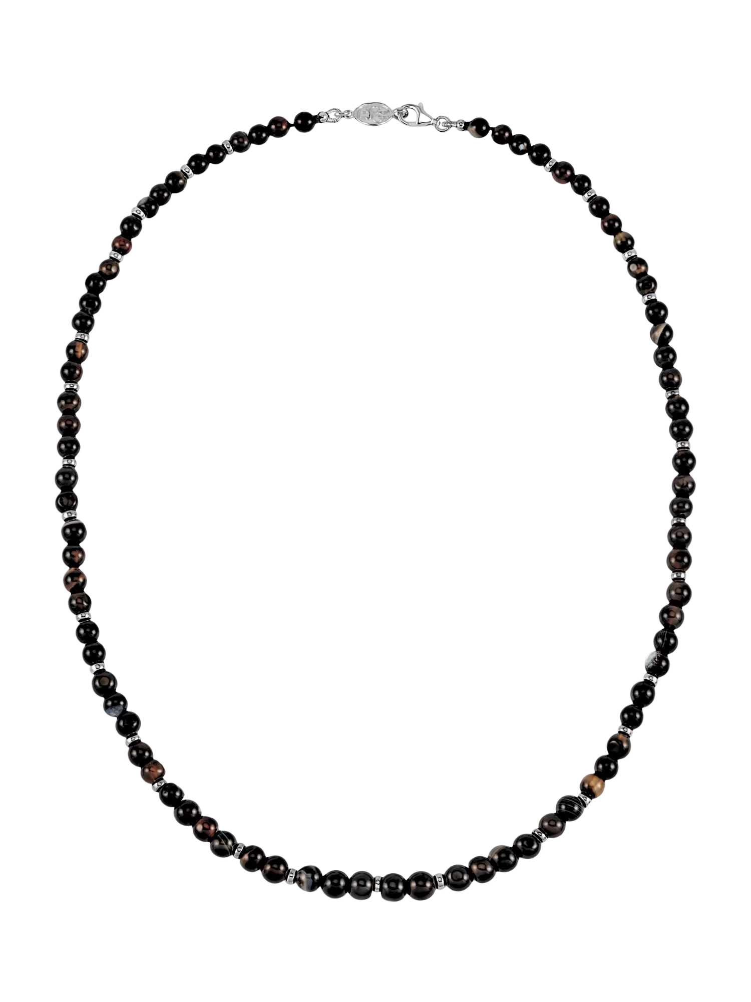 Dower & Hall sterling silver onyx gemstone necklace, UK version