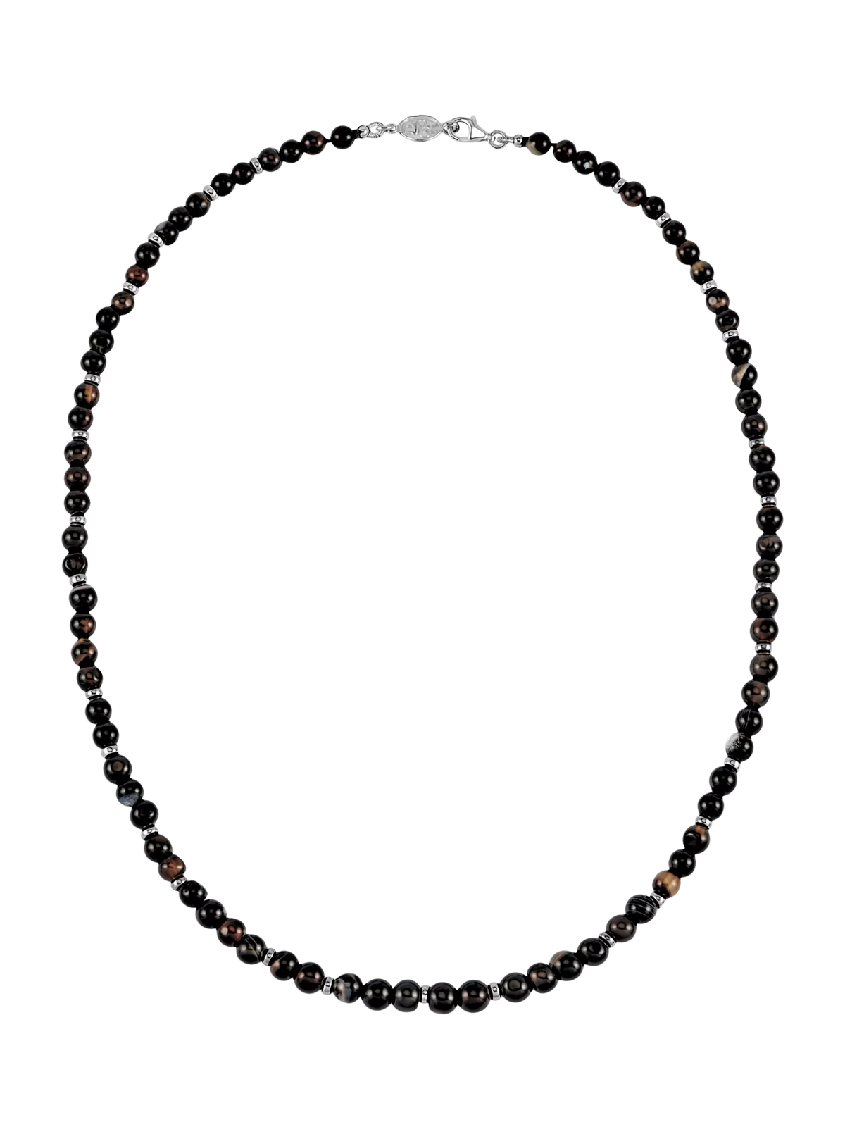Dower & Hall sterling silver onyx gemstone necklace, UK version