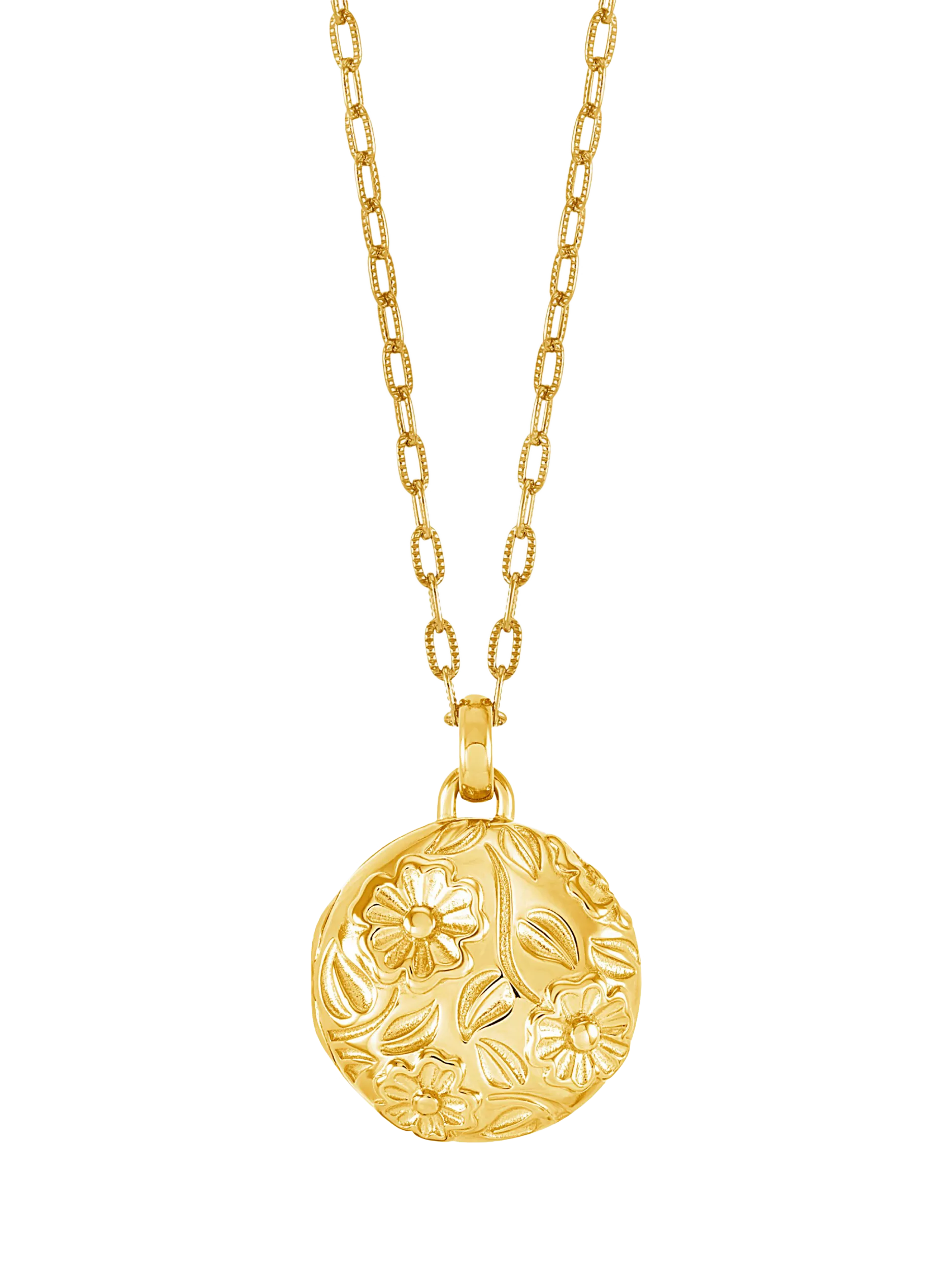 Dower & Hall Forget-Me-Not locket necklace sterling silver (British brand)
