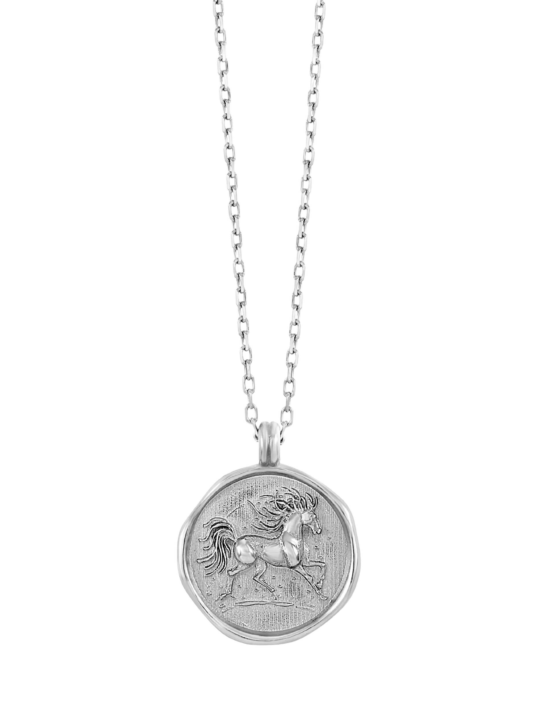 Dower & Hall Fire Horse necklace 9ct white gold, UK version