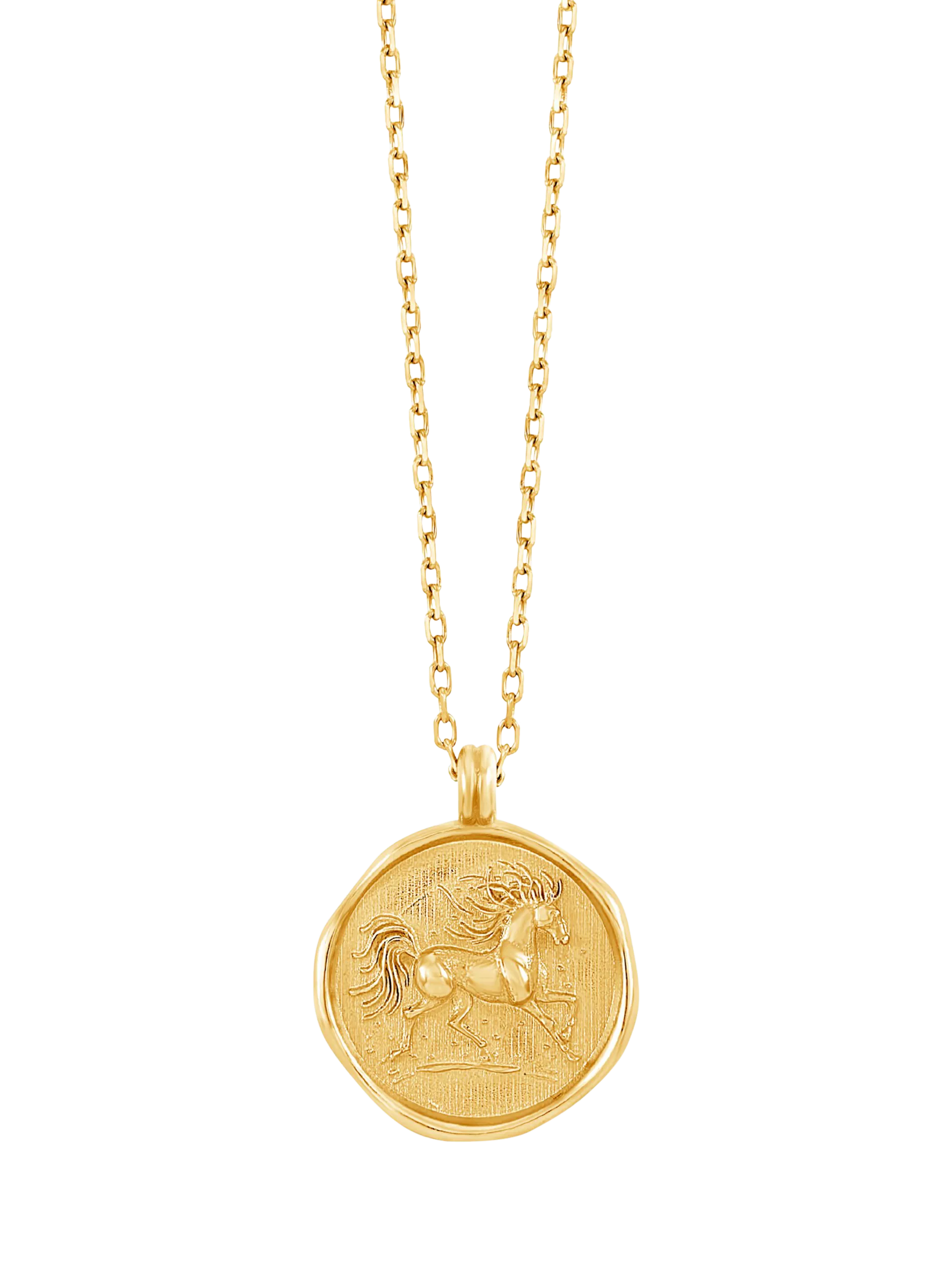 Dower & Hall 9ct Gold Fire Horse Necklace