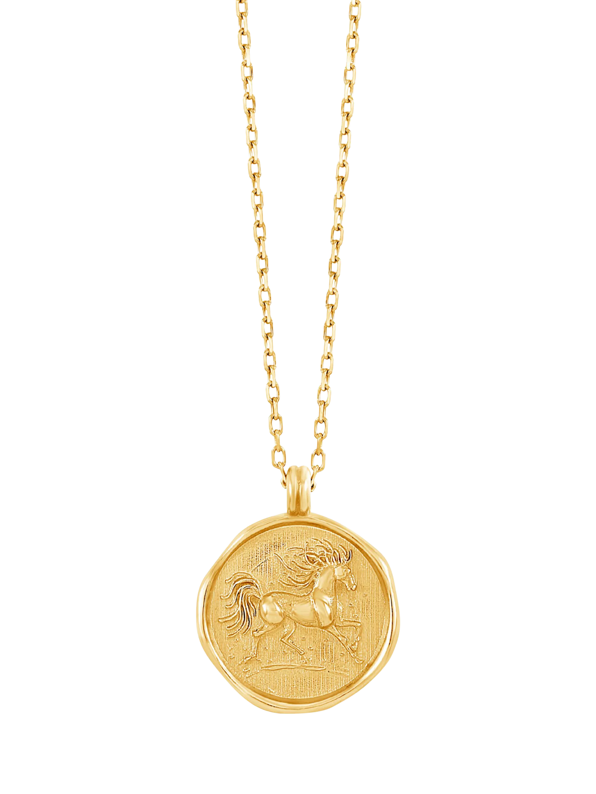 Dower & Hall 9ct Gold Fire Horse Necklace