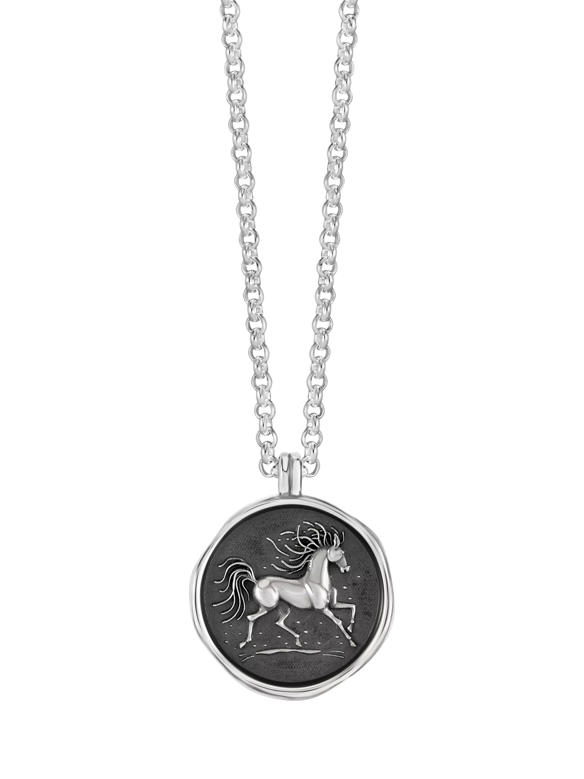Dower & Hall Fire Horse Pendant Necklace, Silver