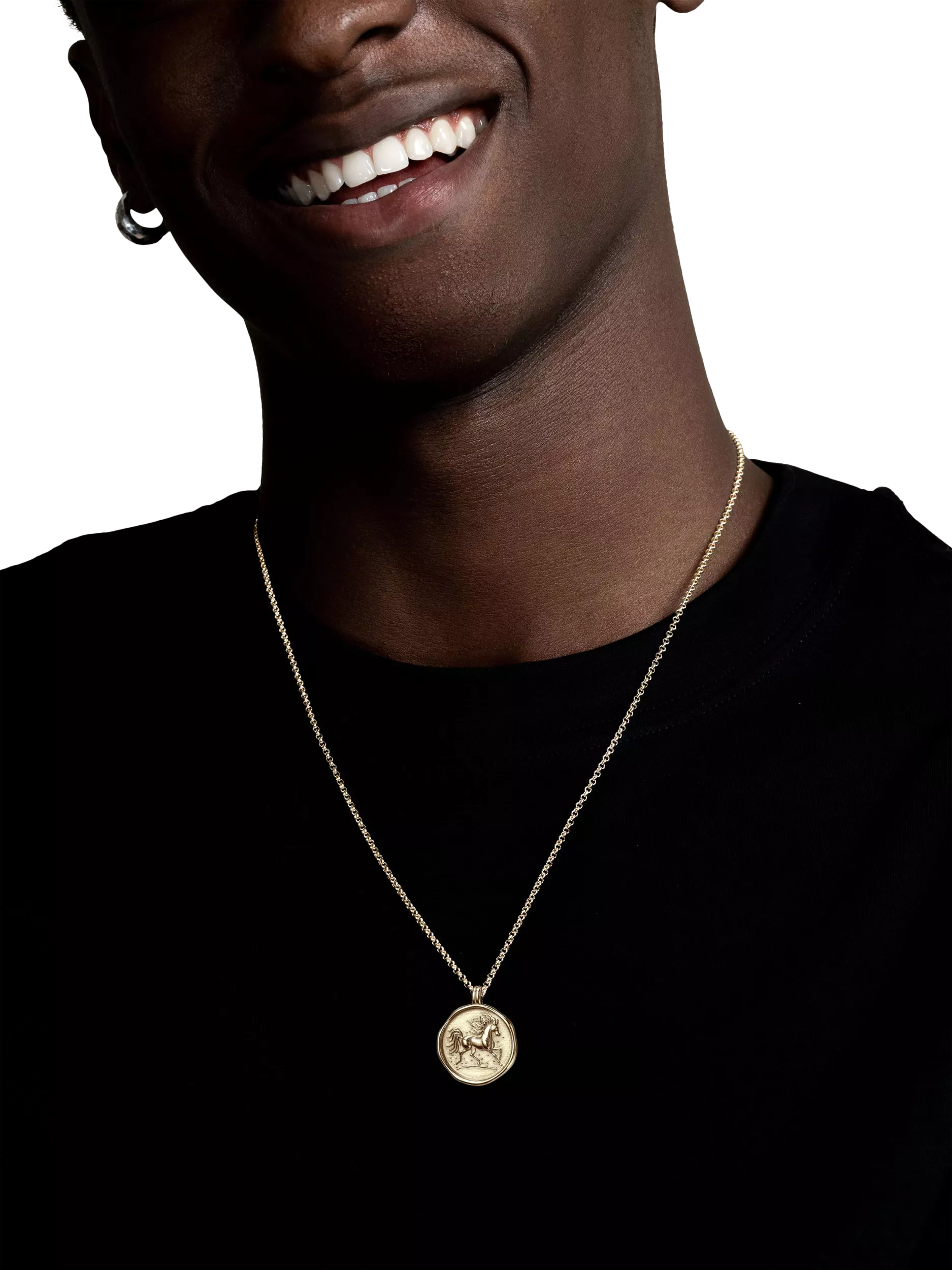 Dower & Hall Fire Horse necklace gold, UK version