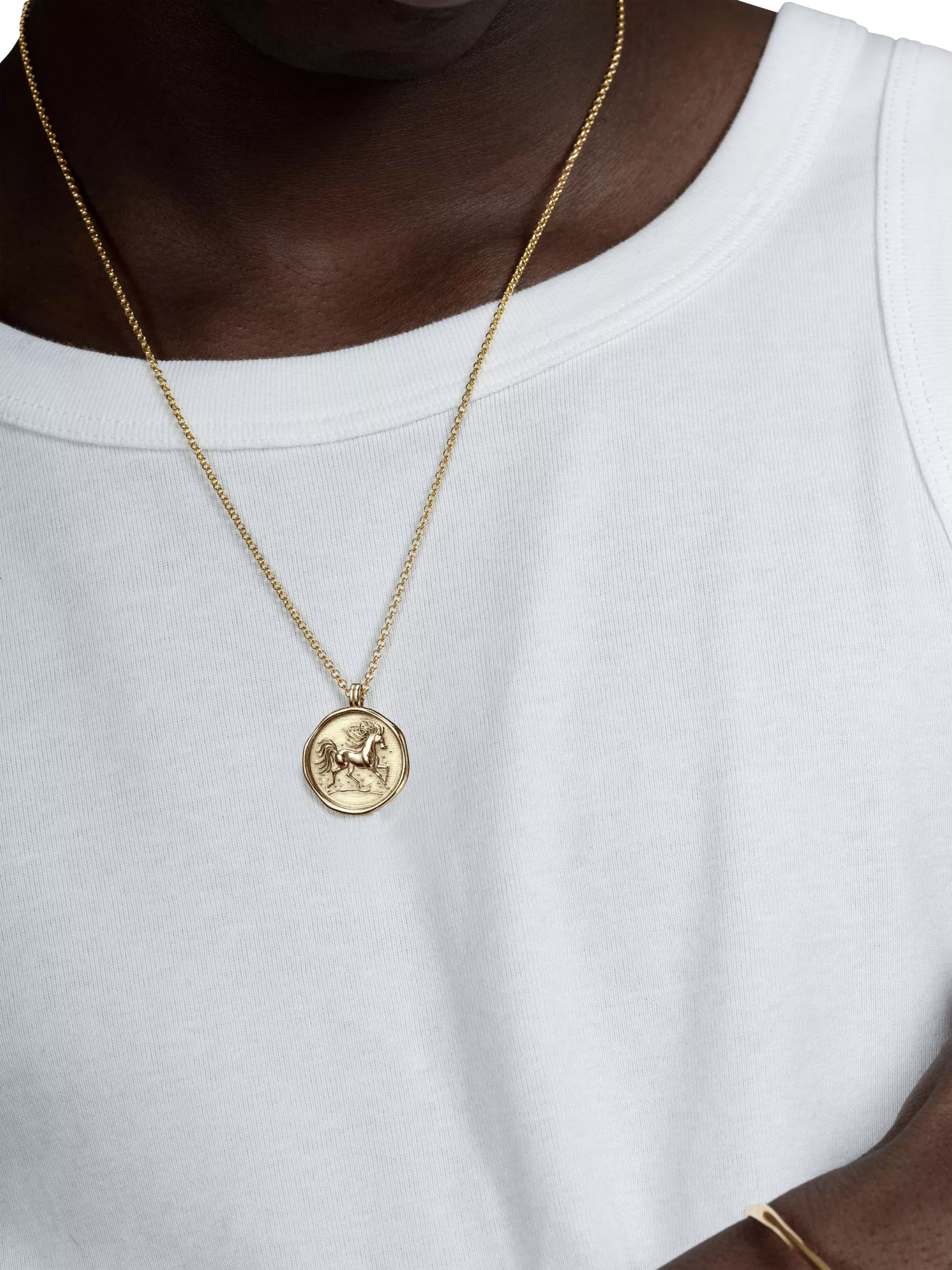 Dower & Hall Fire Horse necklace gold, UK version