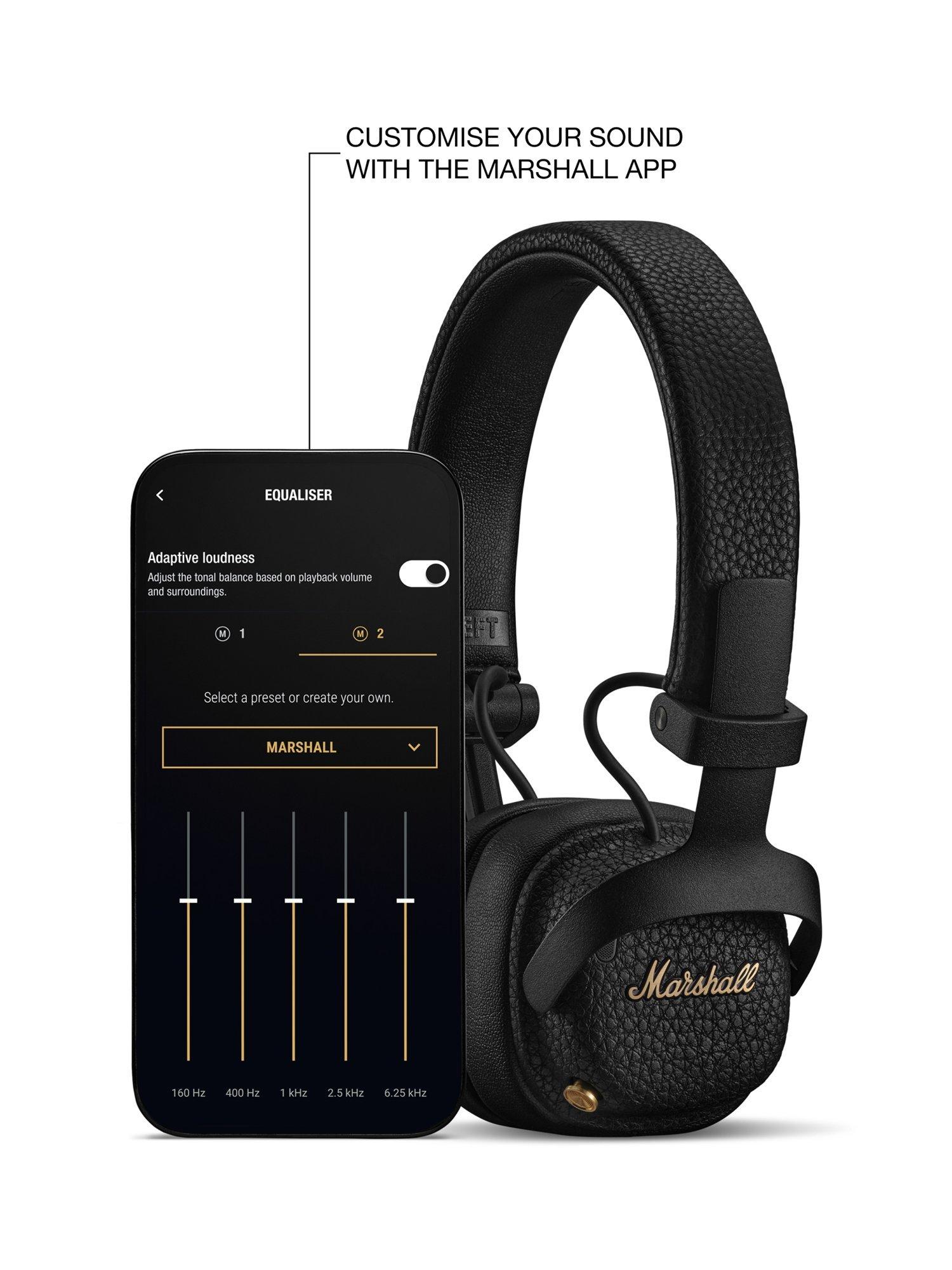 Marshall Milton ANC on-ear wireless headphones Black, UK version