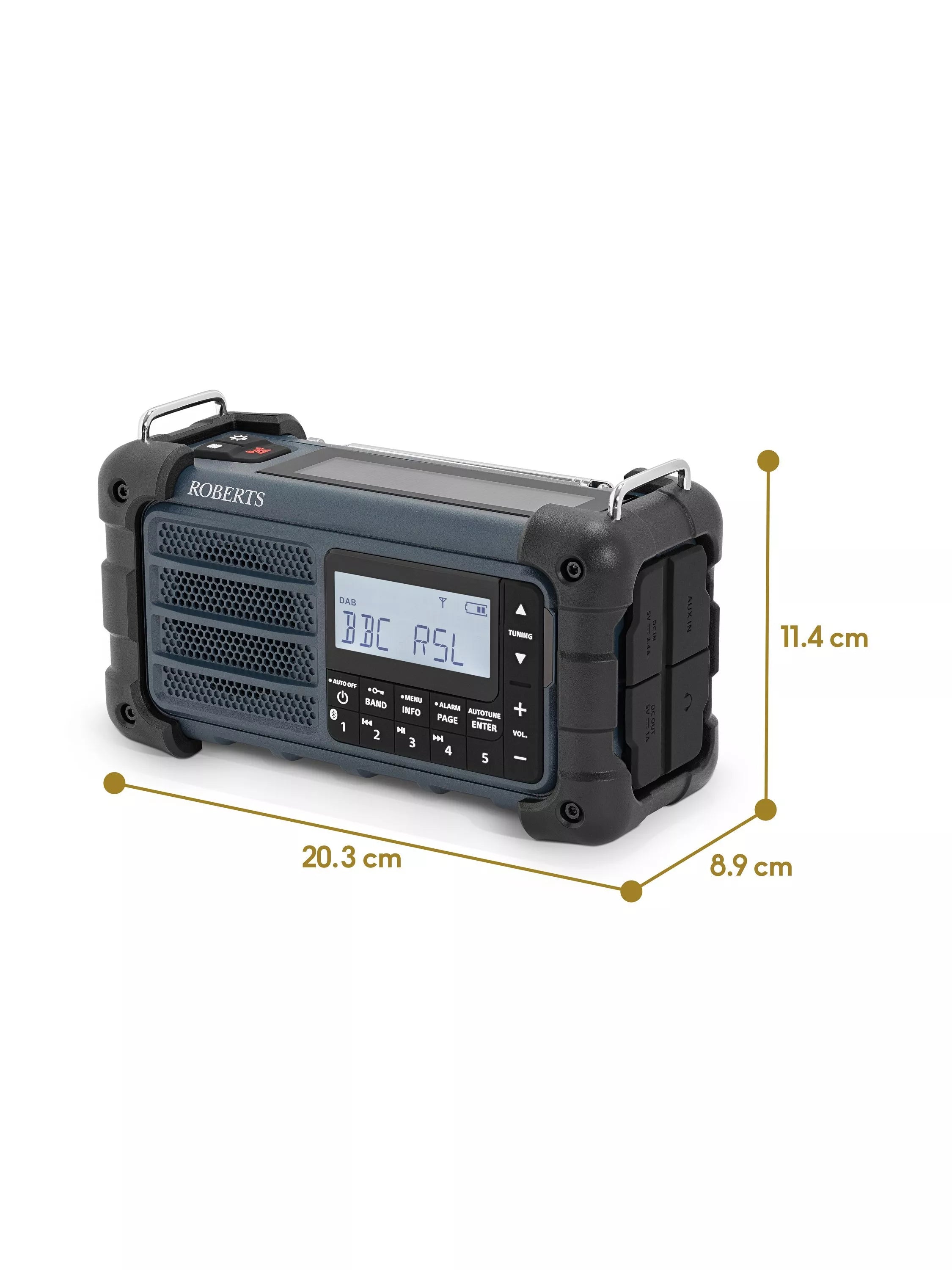 Roberts SolarDAB 99 DAB+/FM Bluetooth solar radio (British brand)