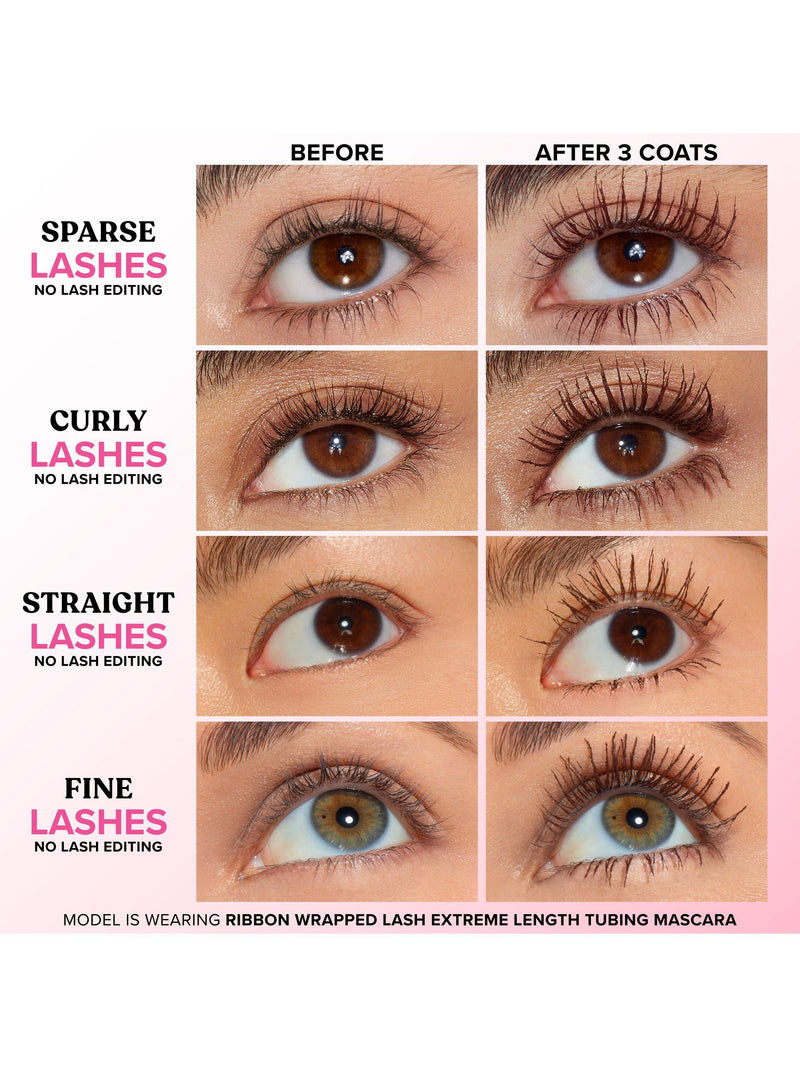 Too Faced Ribbon Wrapped Lash Mascara Chocolate 8ml, imported from the UK