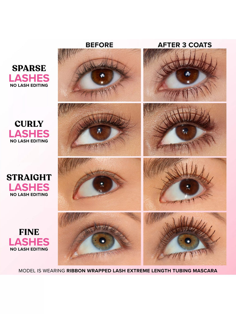 Too Faced Ribbon Wrapped Lash Mascara Chocolate 8ml, imported from the UK