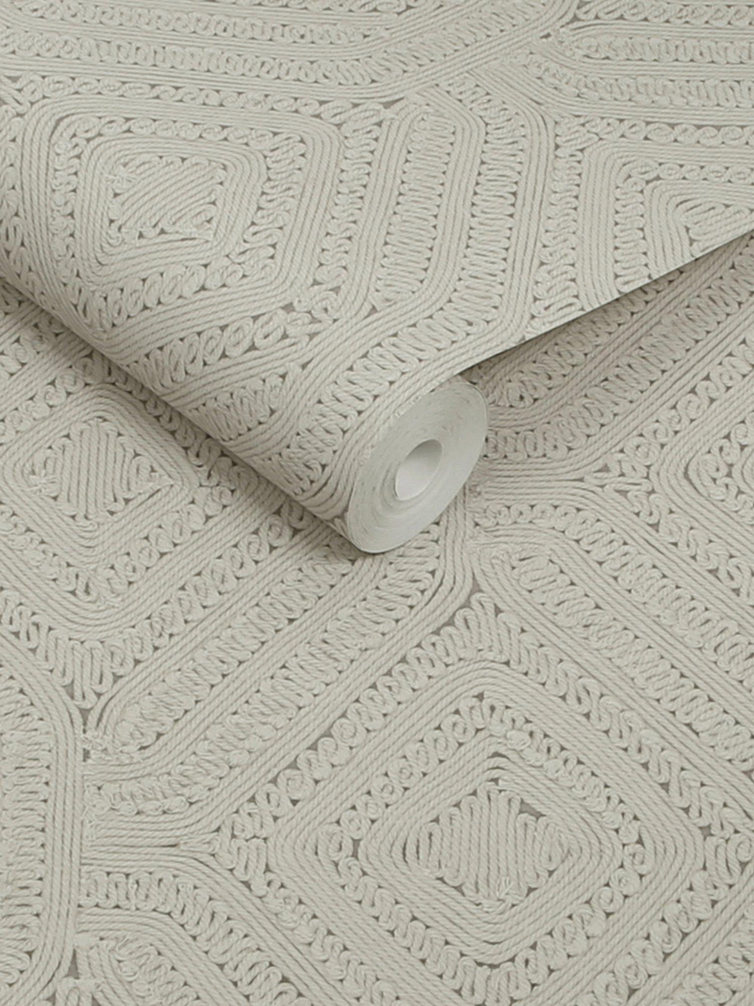 Abigail Ahern Artisan Weave wallpaper cream - British product