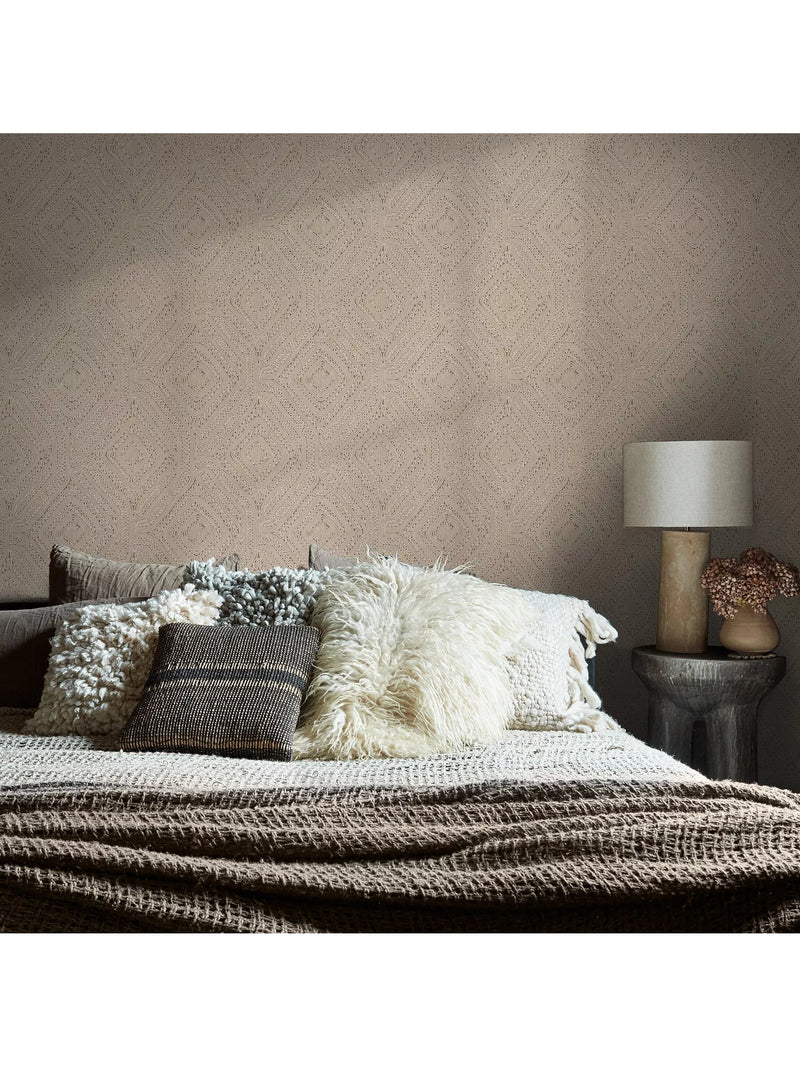 Abigail Ahern Artisan Weave Wallpaper Fawn, imported from the UK
