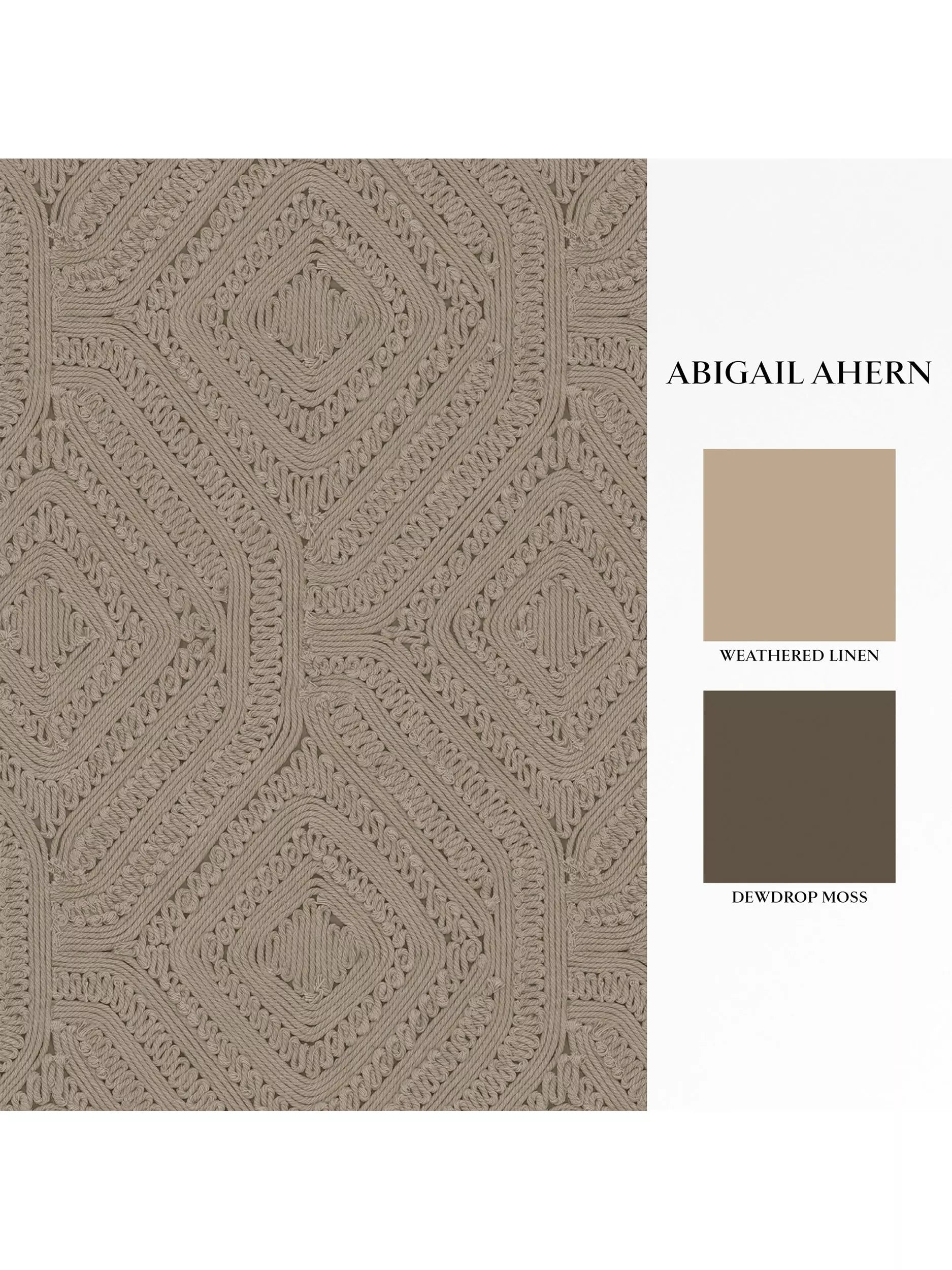 Abigail Ahern Artisan Weave Wallpaper Fawn, imported from the UK