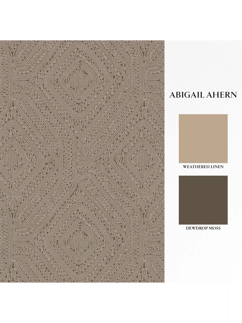 Abigail Ahern Artisan Weave Wallpaper Fawn, imported from the UK