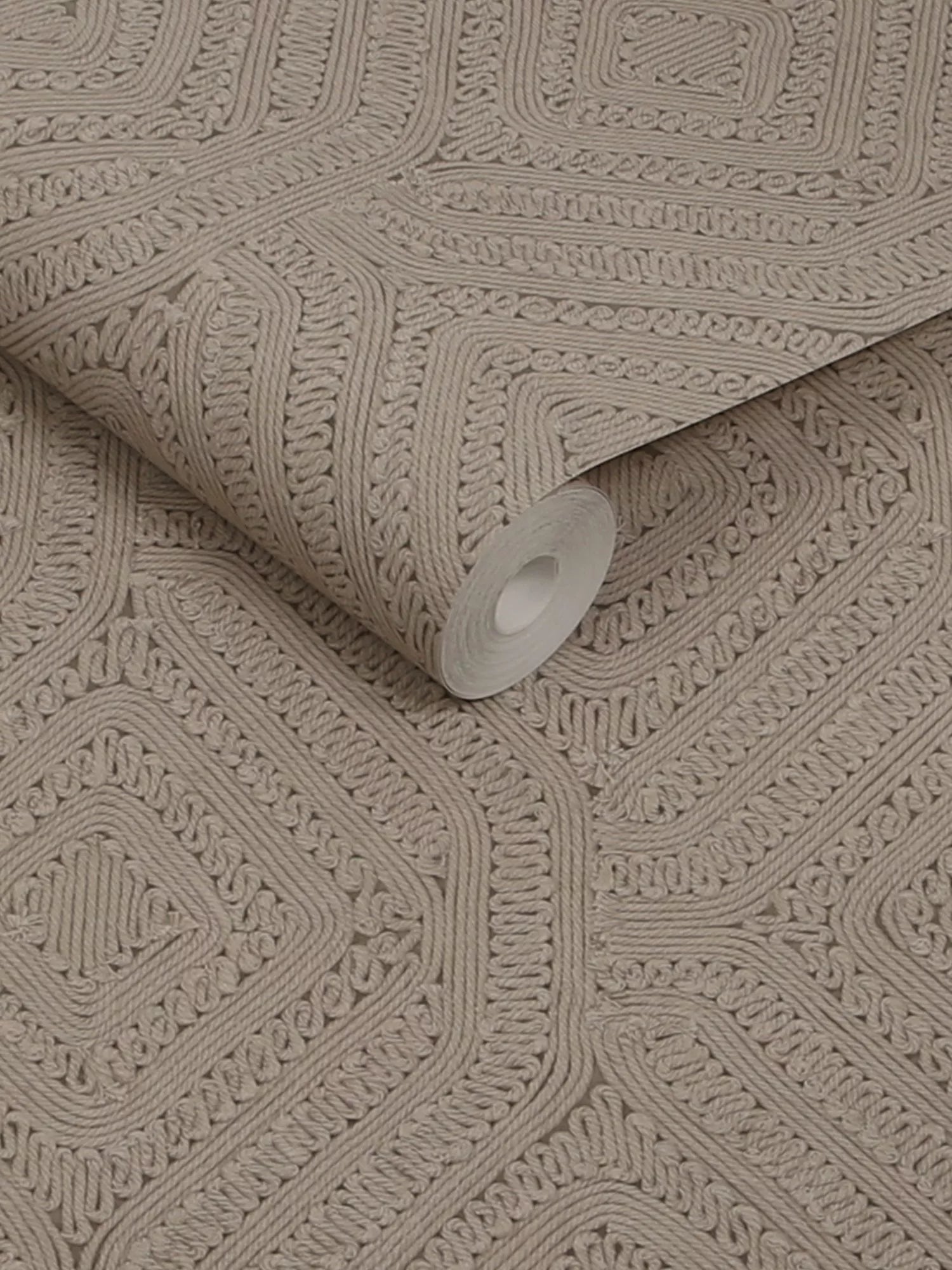 Abigail Ahern Artisan Weave Wallpaper Fawn, imported from the UK