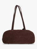 Dune London suede bowling handbag in brown (British brand)